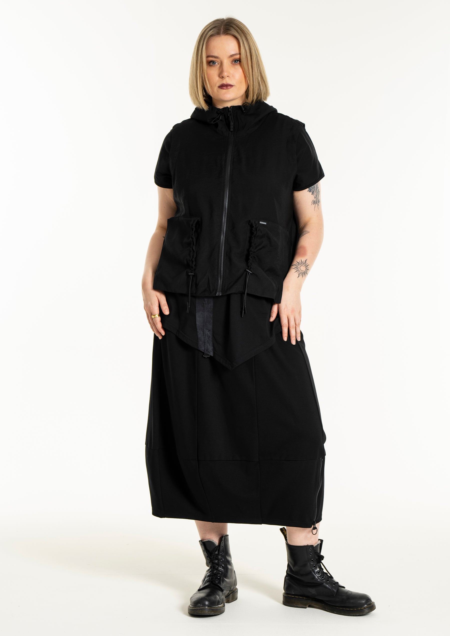 Gozzip Lydia Waistcoat in Black