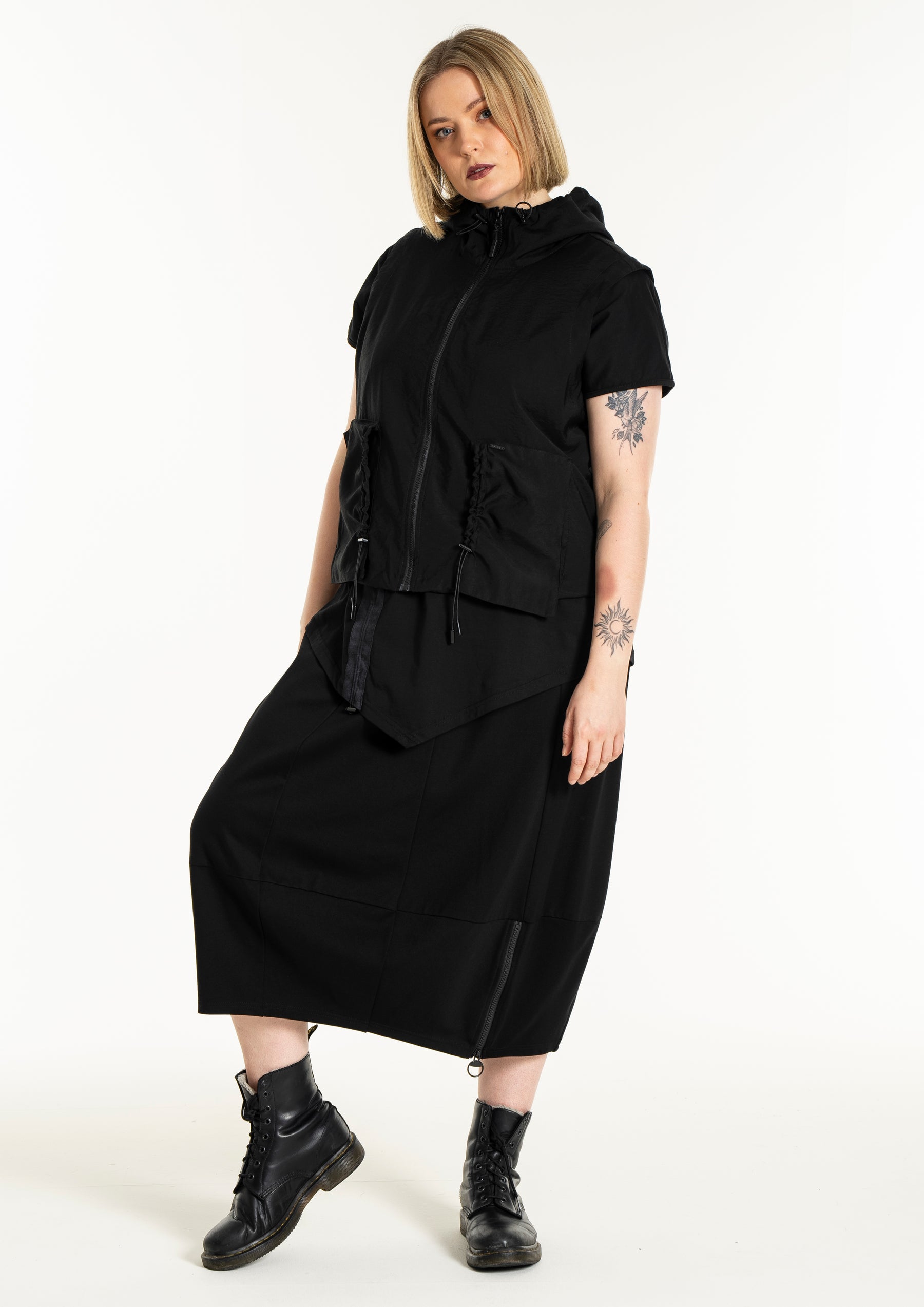 Gozzip Lydia Waistcoat in Black