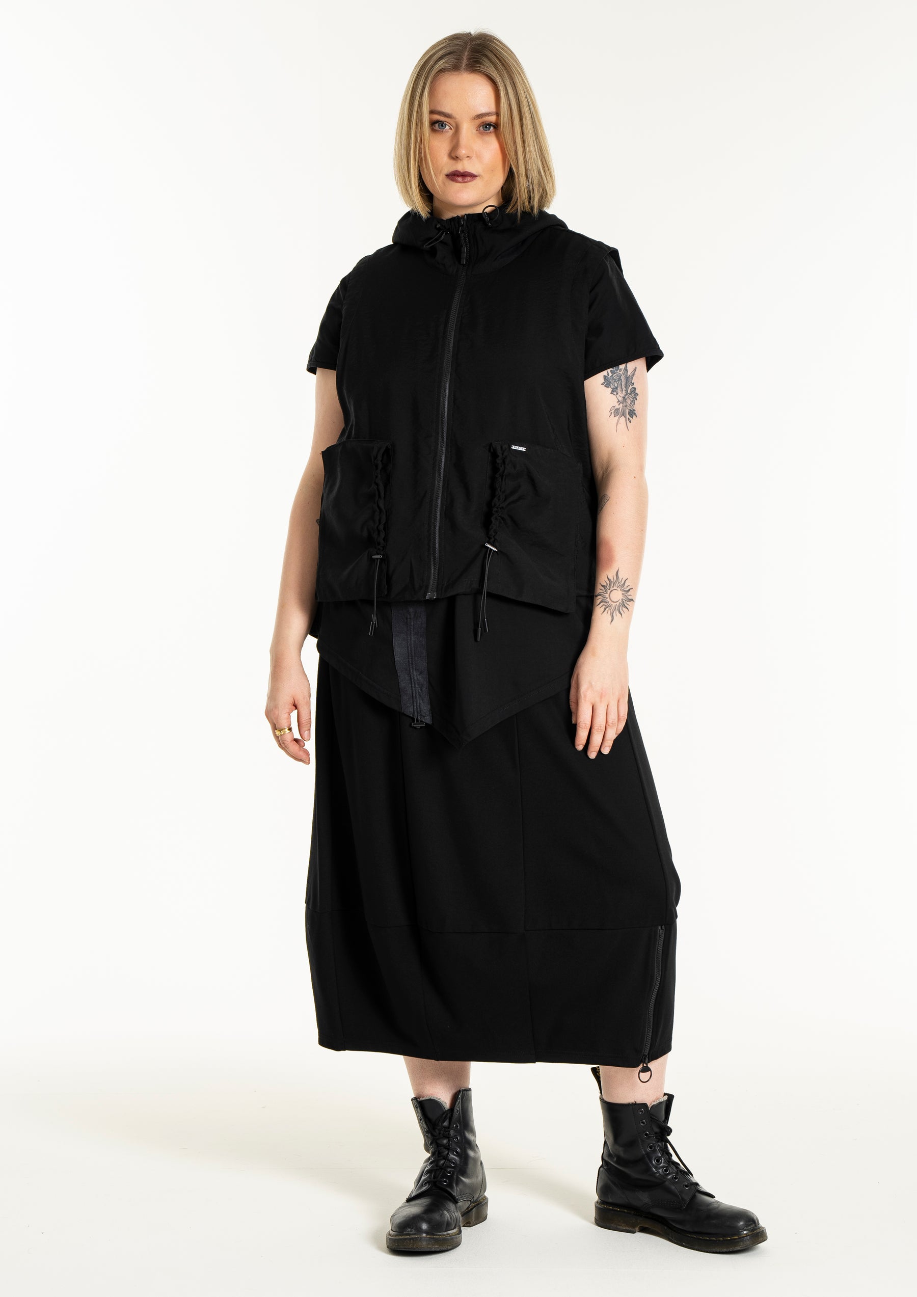 Gozzip Lydia Waistcoat in Black