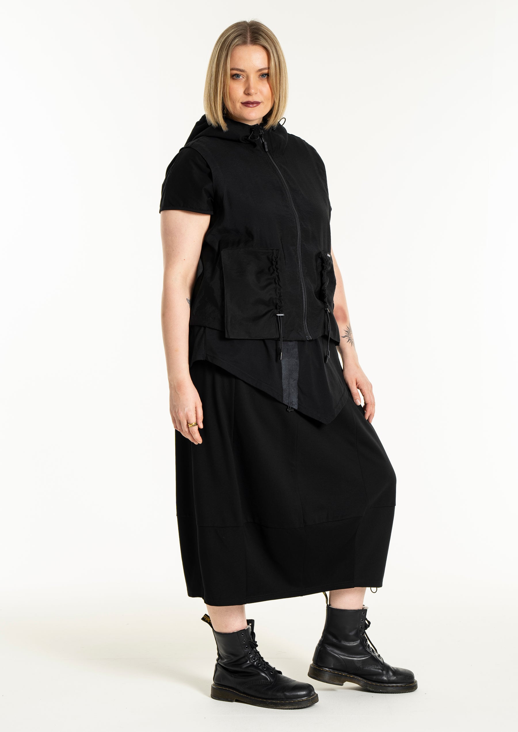 Gozzip Lydia Waistcoat in Black