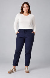 Grace Jogger in Navy. This image was created using AI