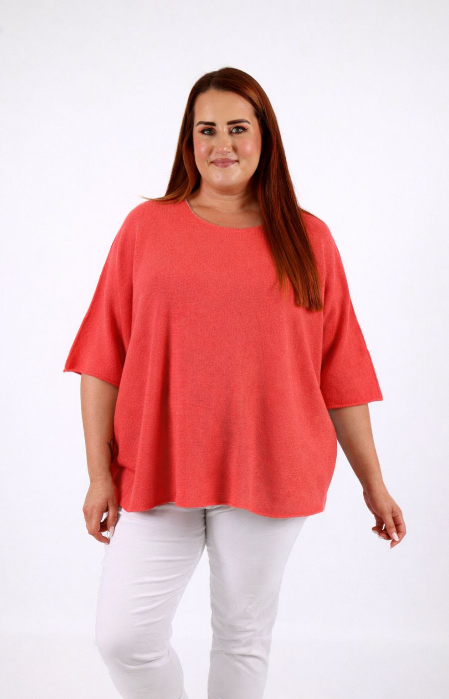 Heidi Knit Top in Coral