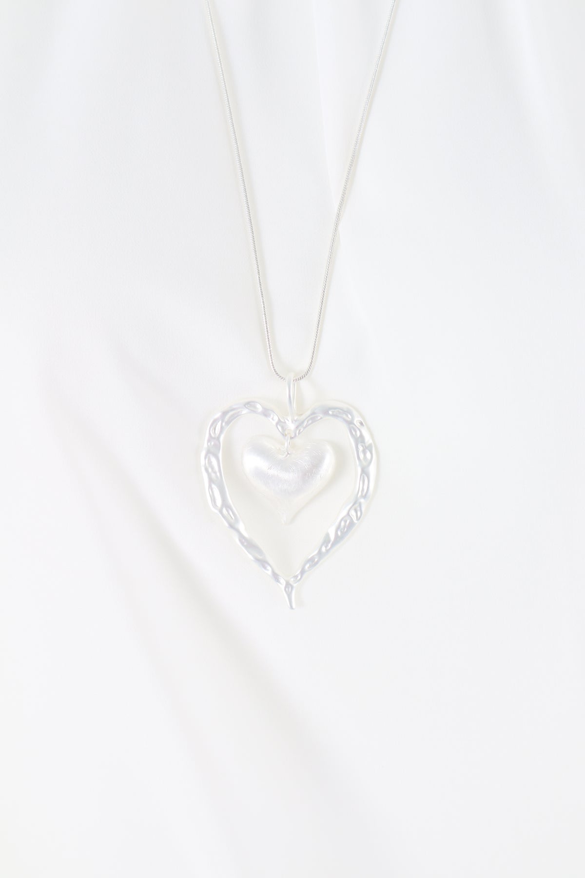 Hope Heart Necklace in Silver