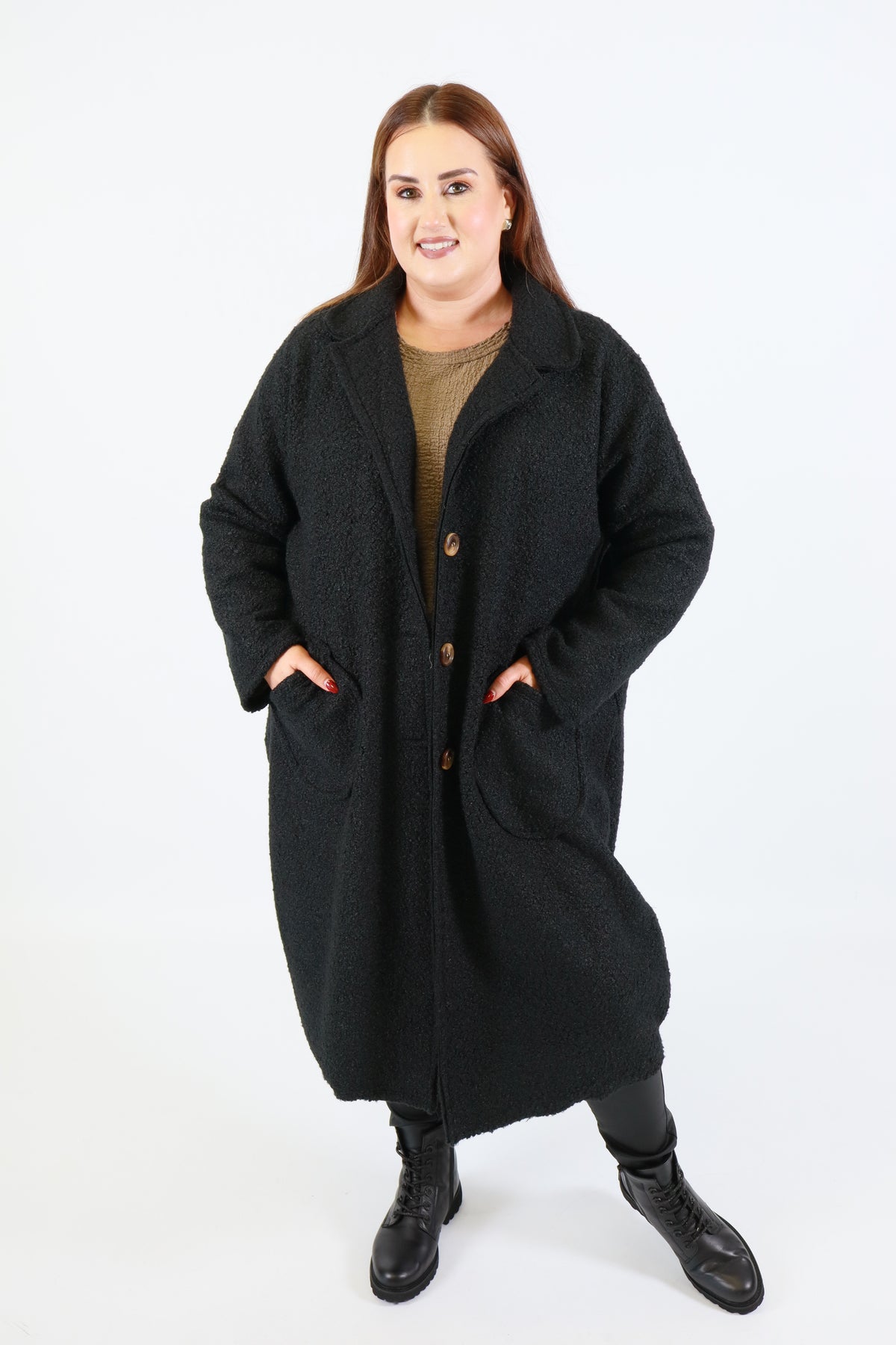 Opal Coat in Black