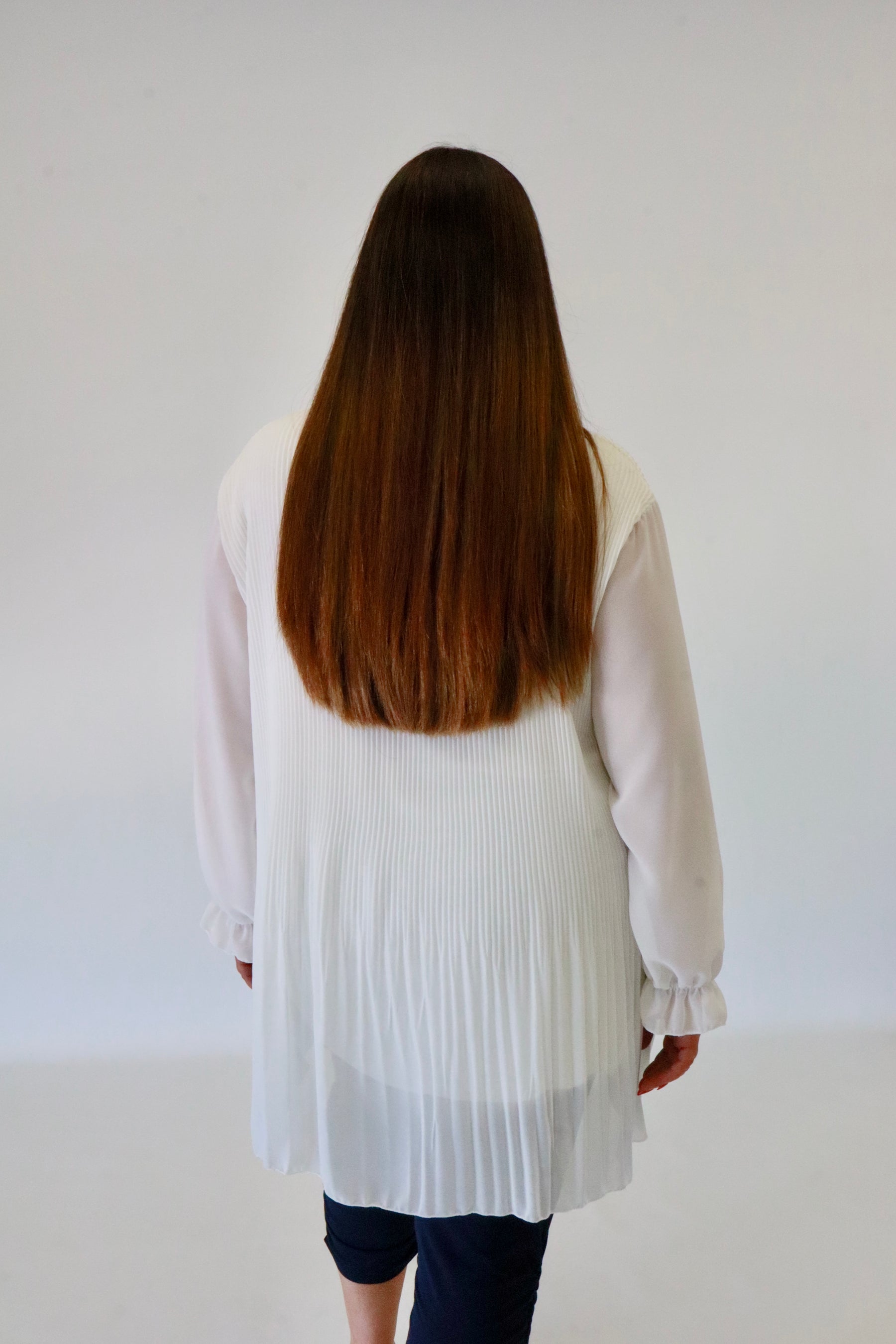 Maizie Pleated Blouse in White