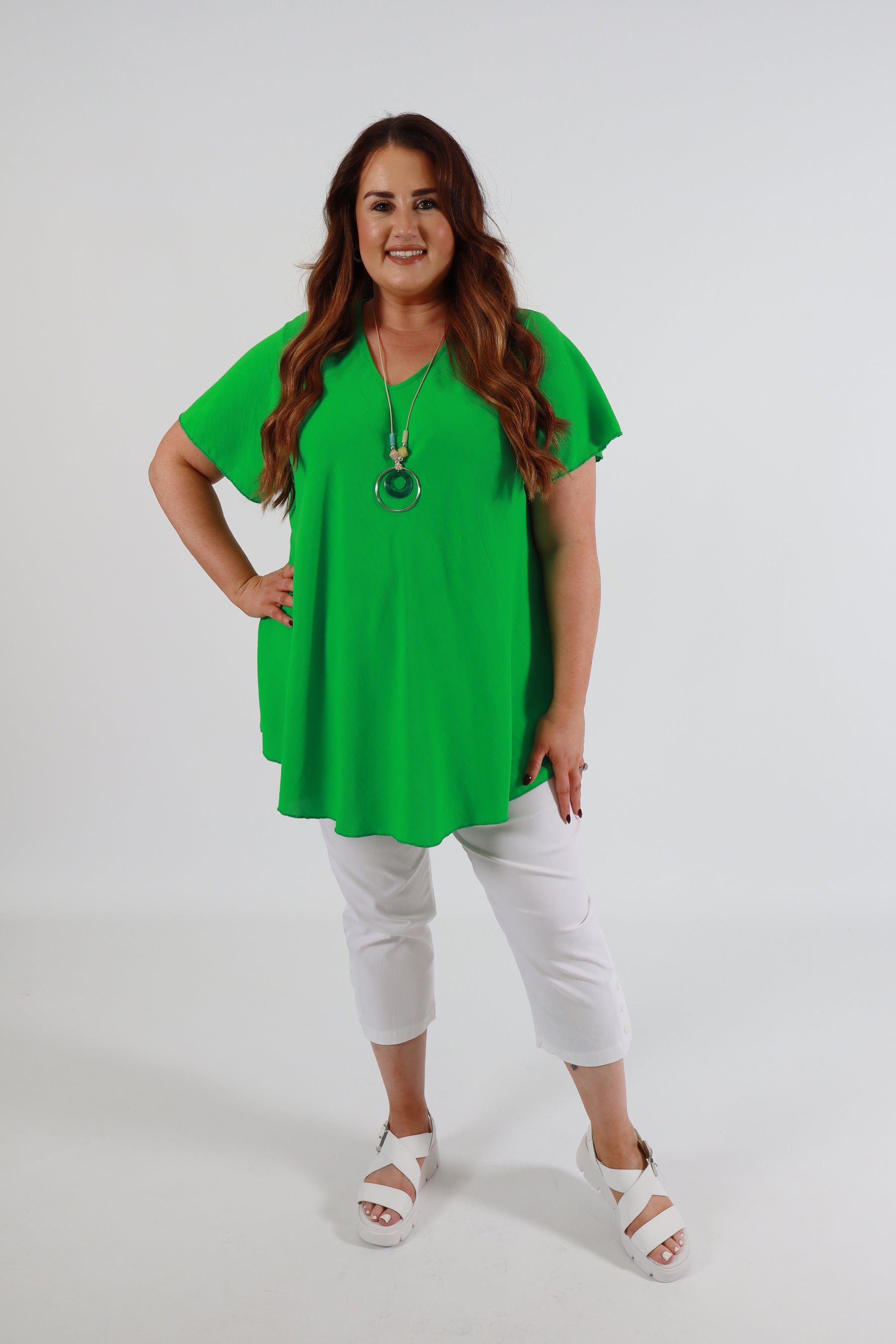 Nina Blouse in Lime
