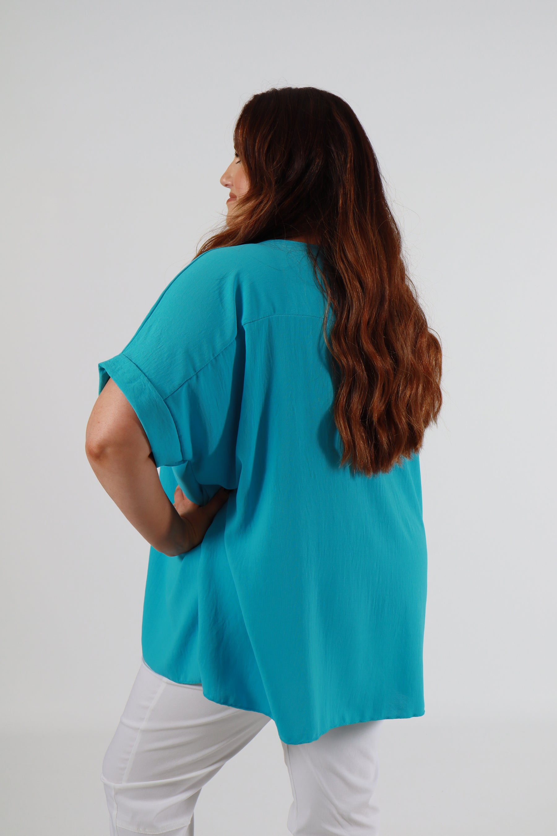 Freya Blouse in Turquoise