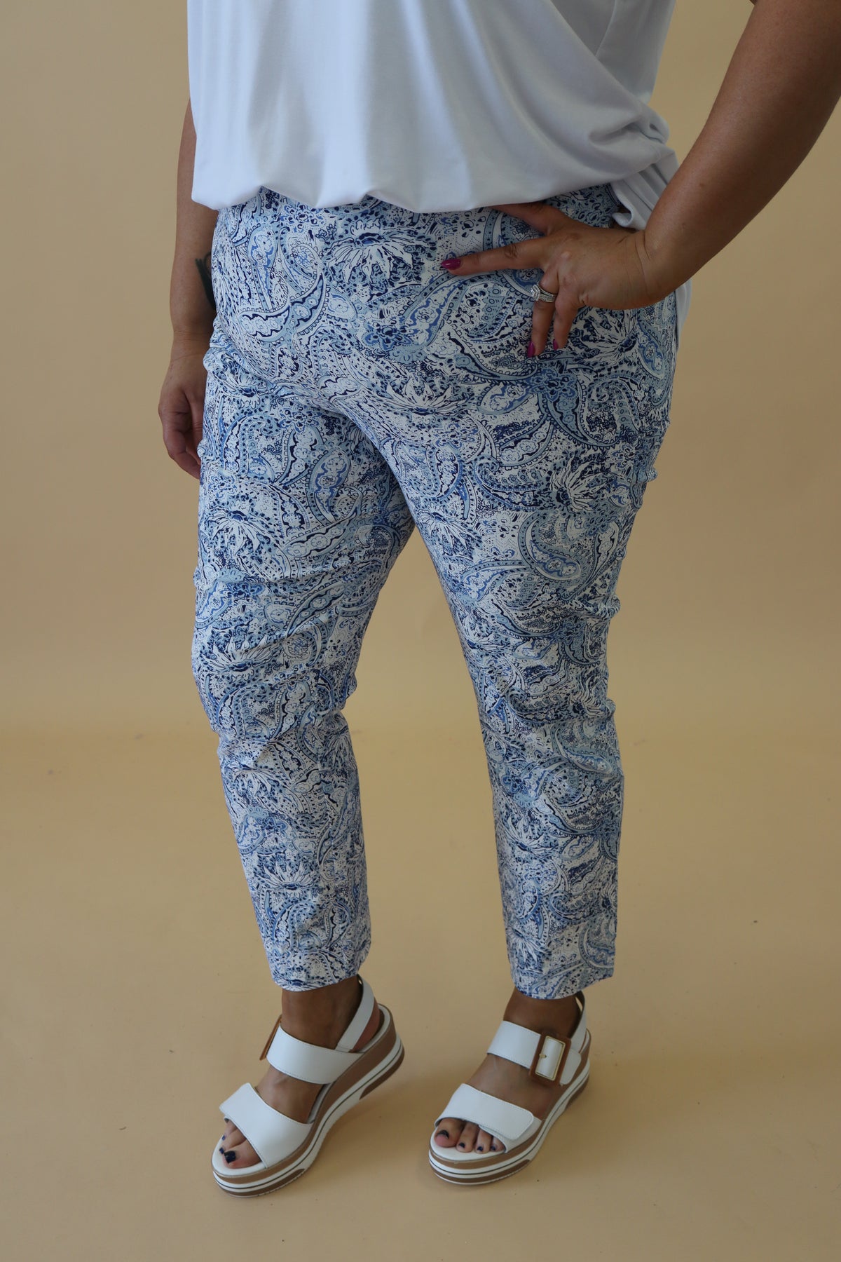Pinns Ankle Grazer in Blue Paisley