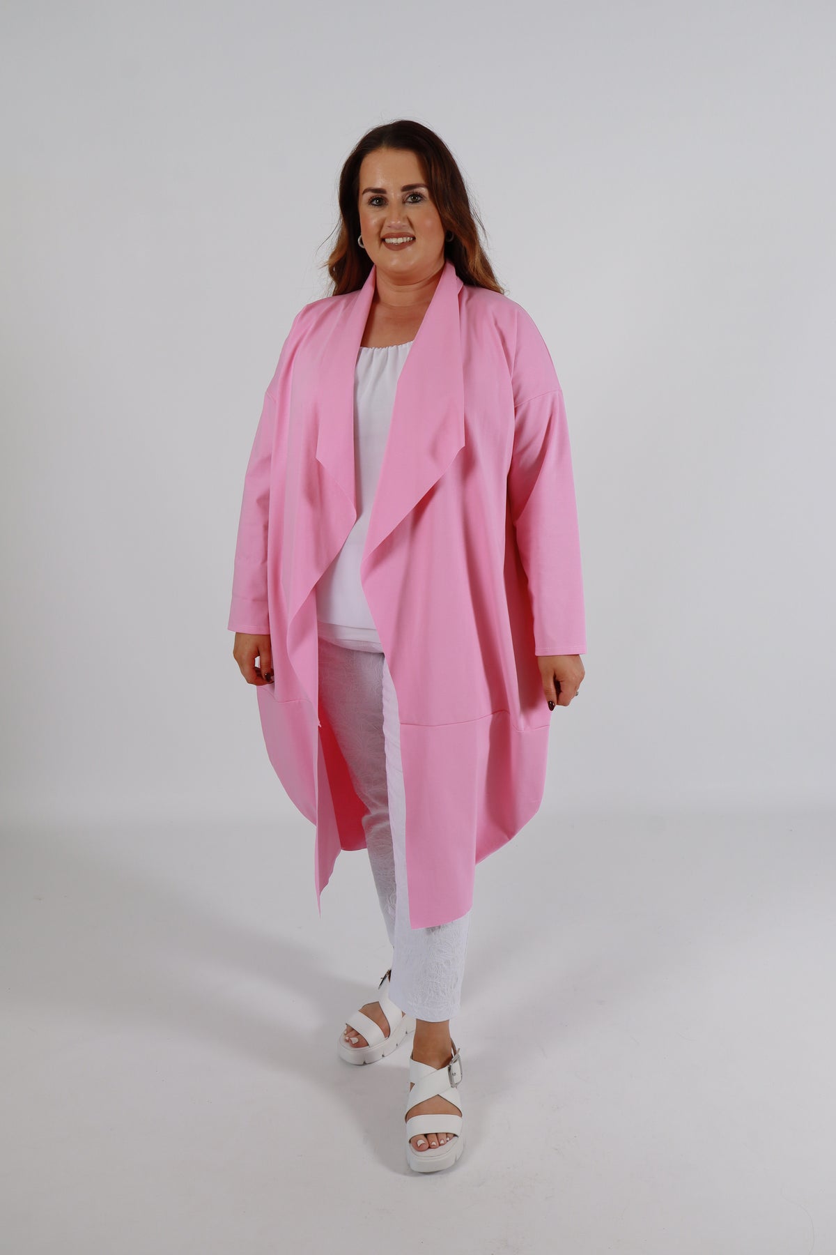 Alanna Oversized Jacket in Baby Pink