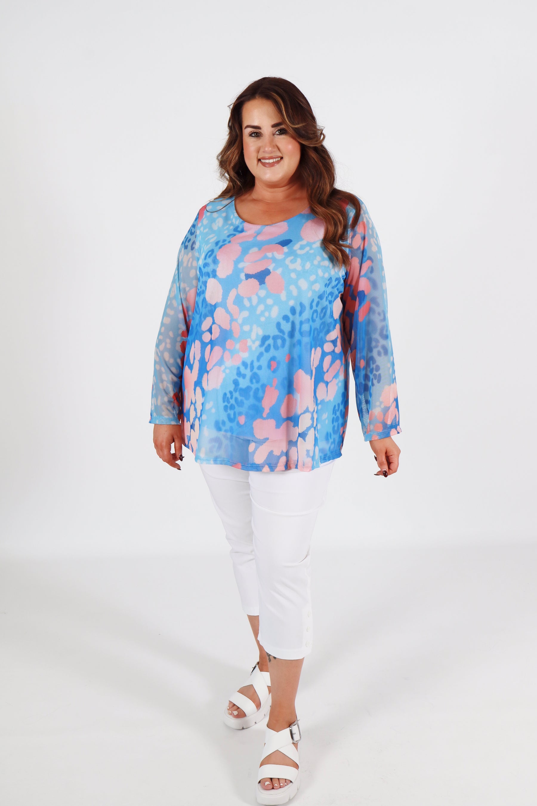 Leah Top in Blue