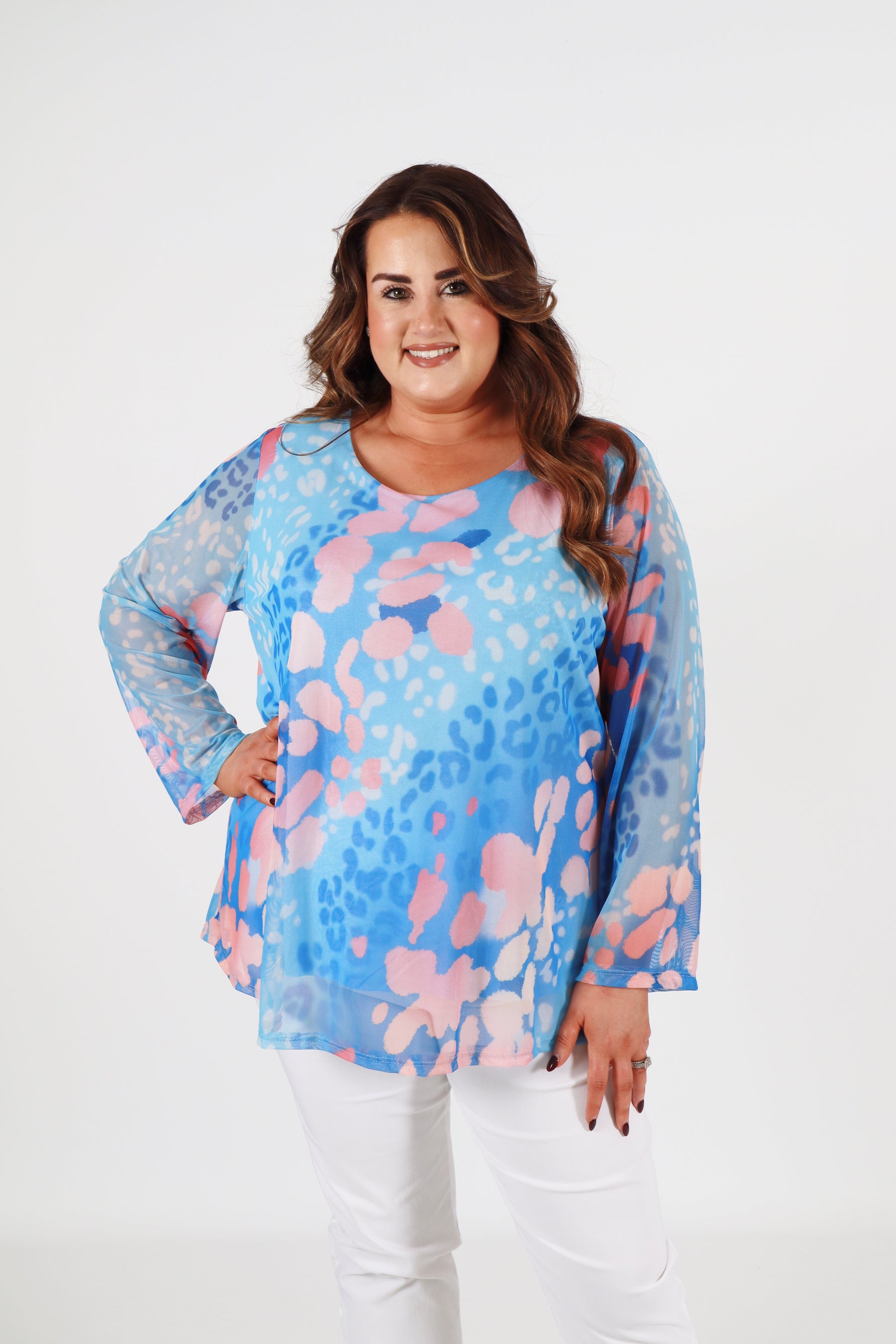 Leah Top in Blue
