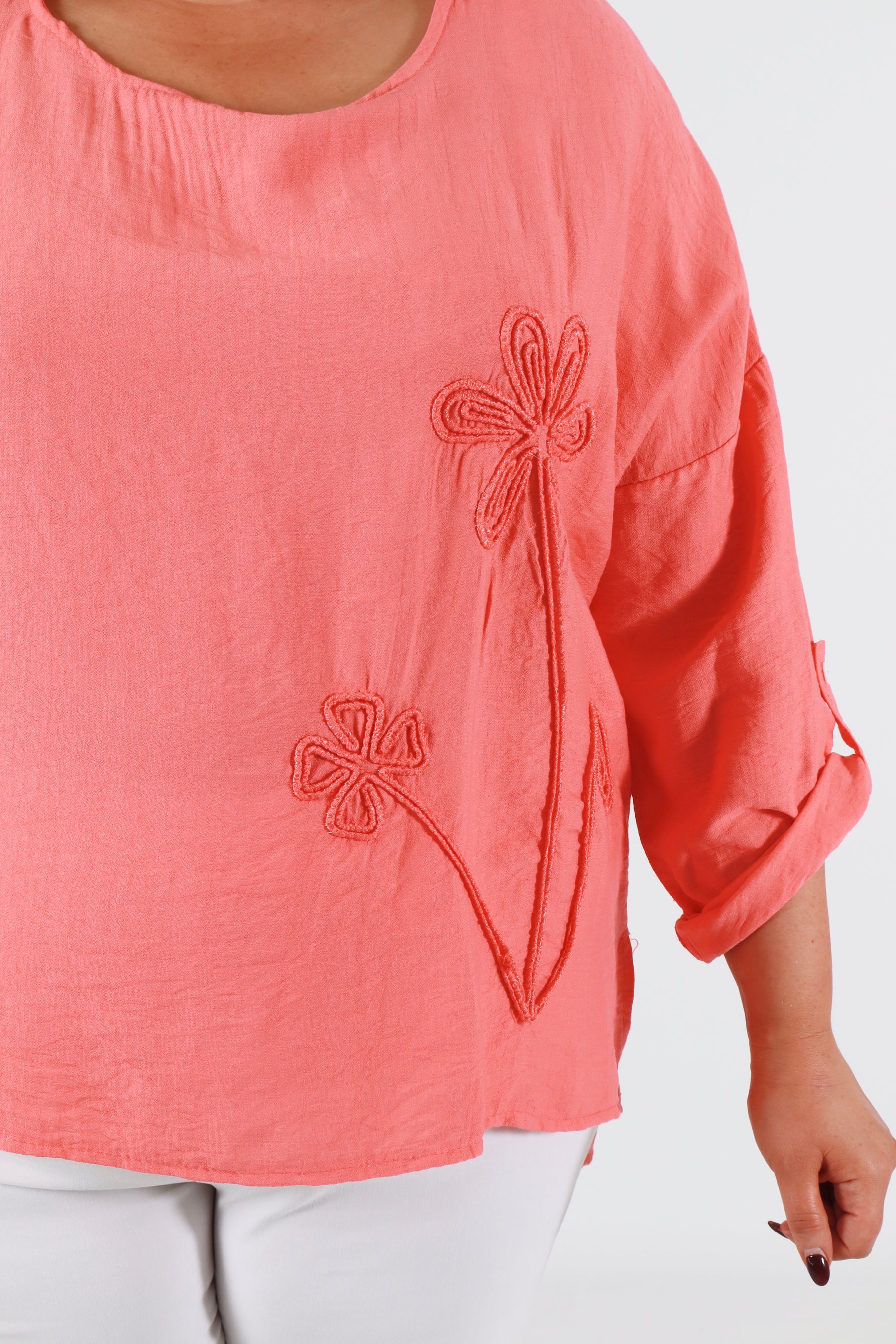 Jemma Blouse in Coral
