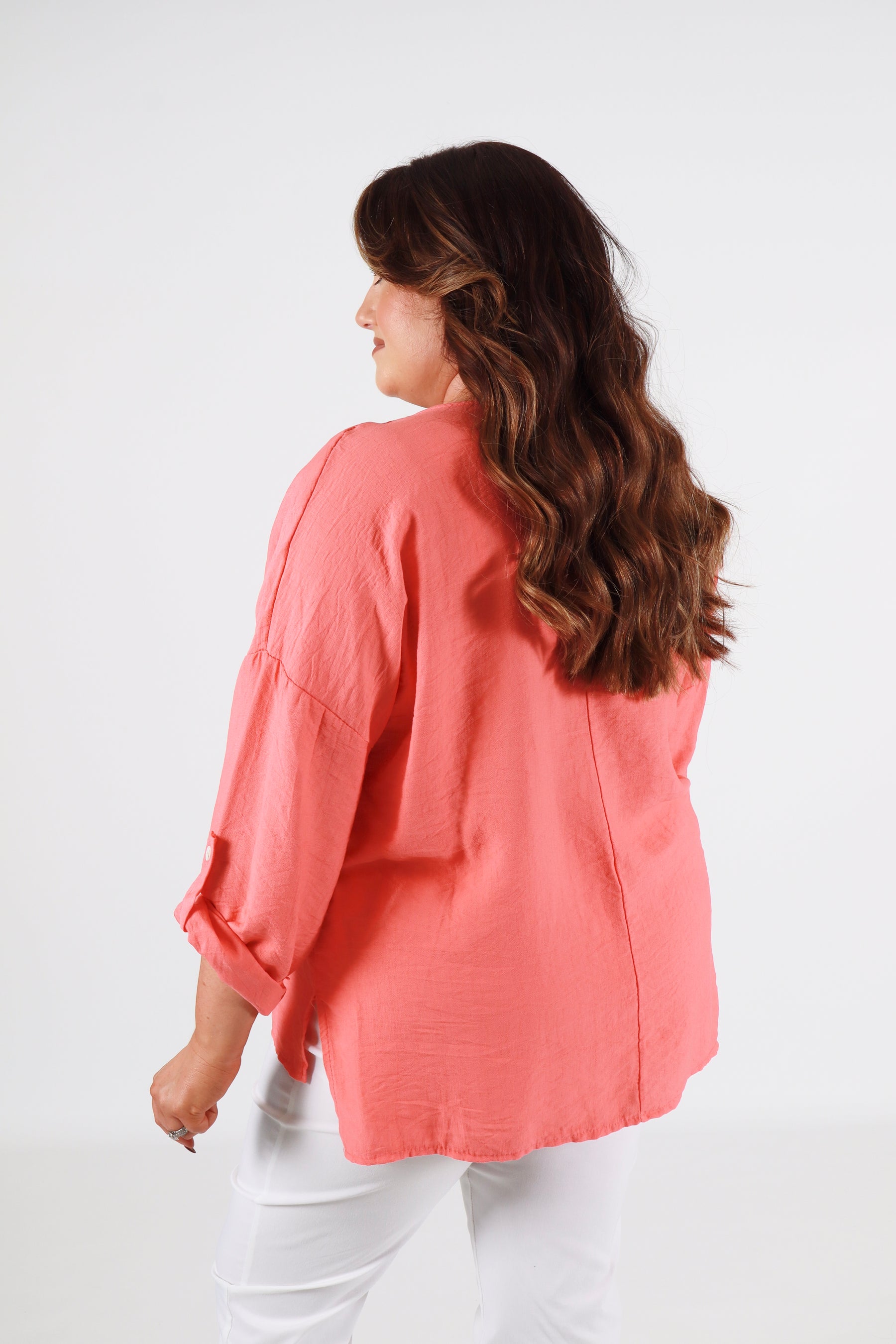 Jemma Blouse in Coral