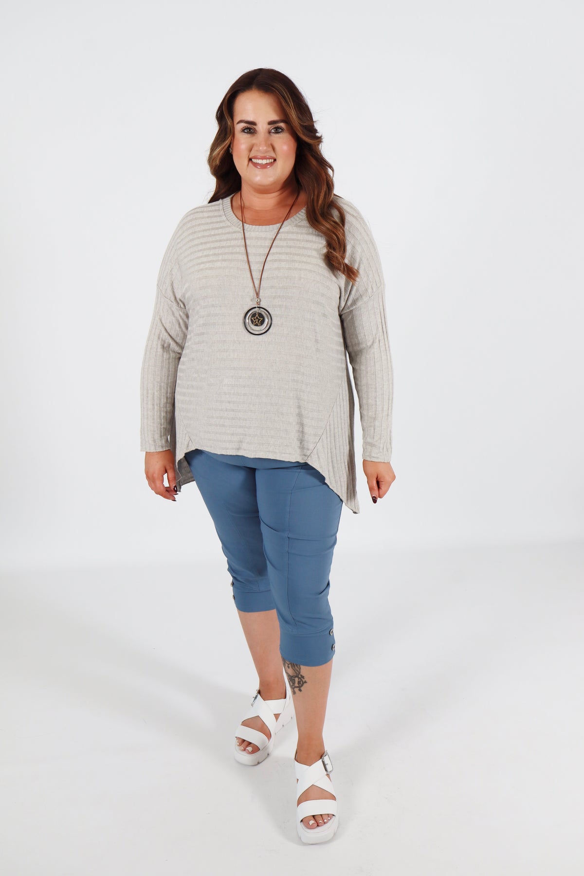 Sasha Knit Jumper in Beige