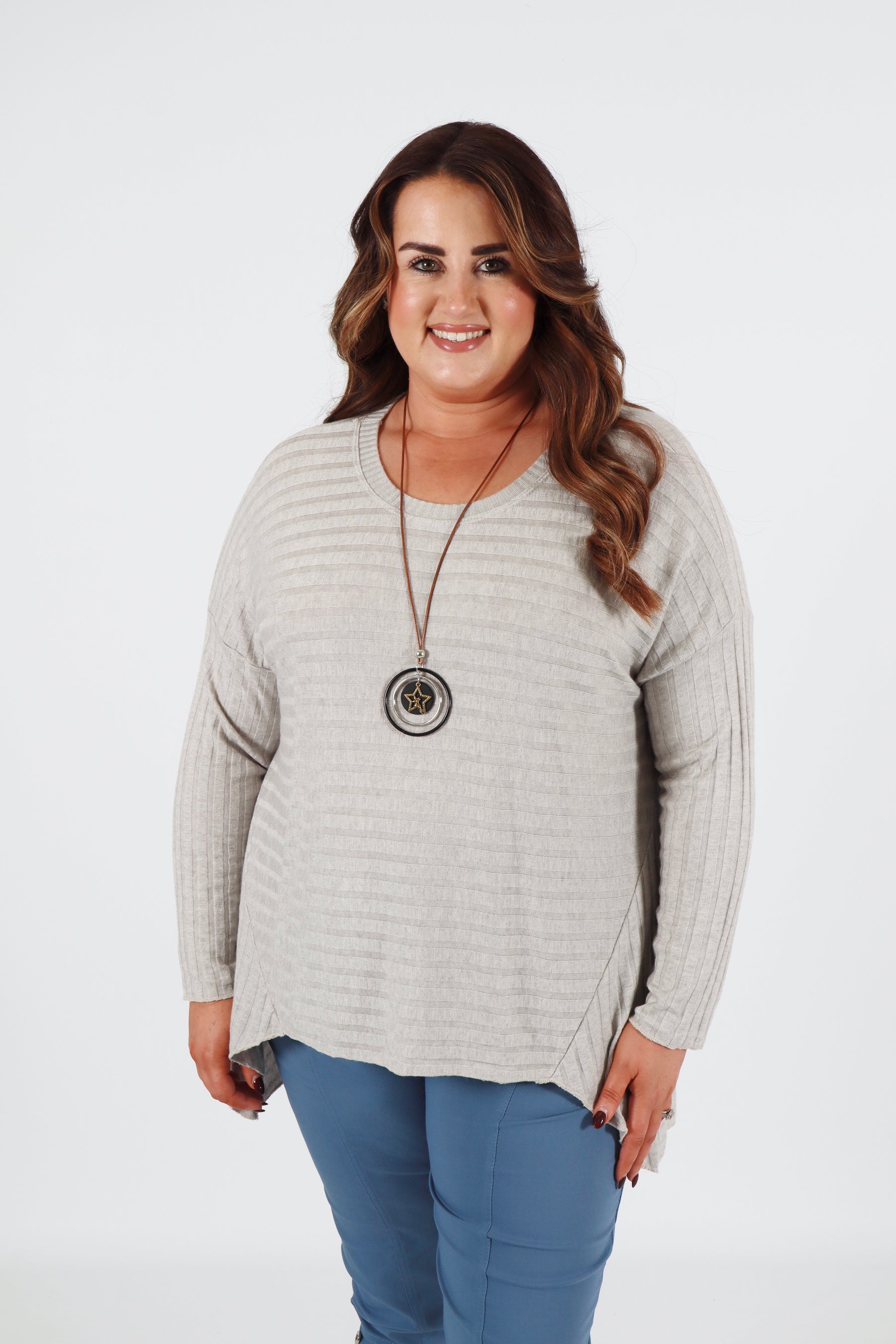 Sasha Knit Jumper in Beige