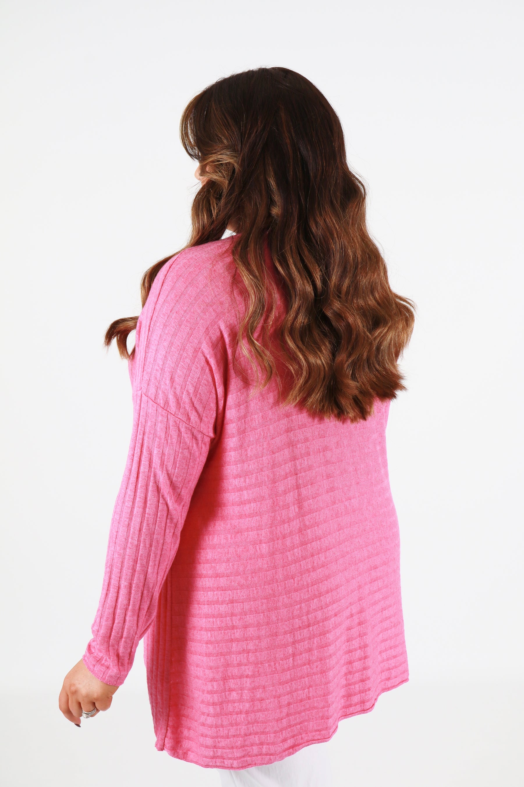 Sasha Knit Jumper in Fuchsia