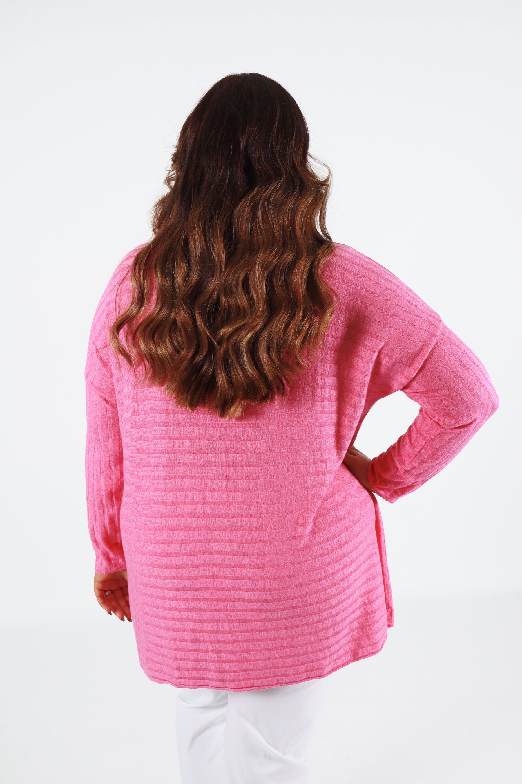 Sasha Knit Jumper in Fuchsia