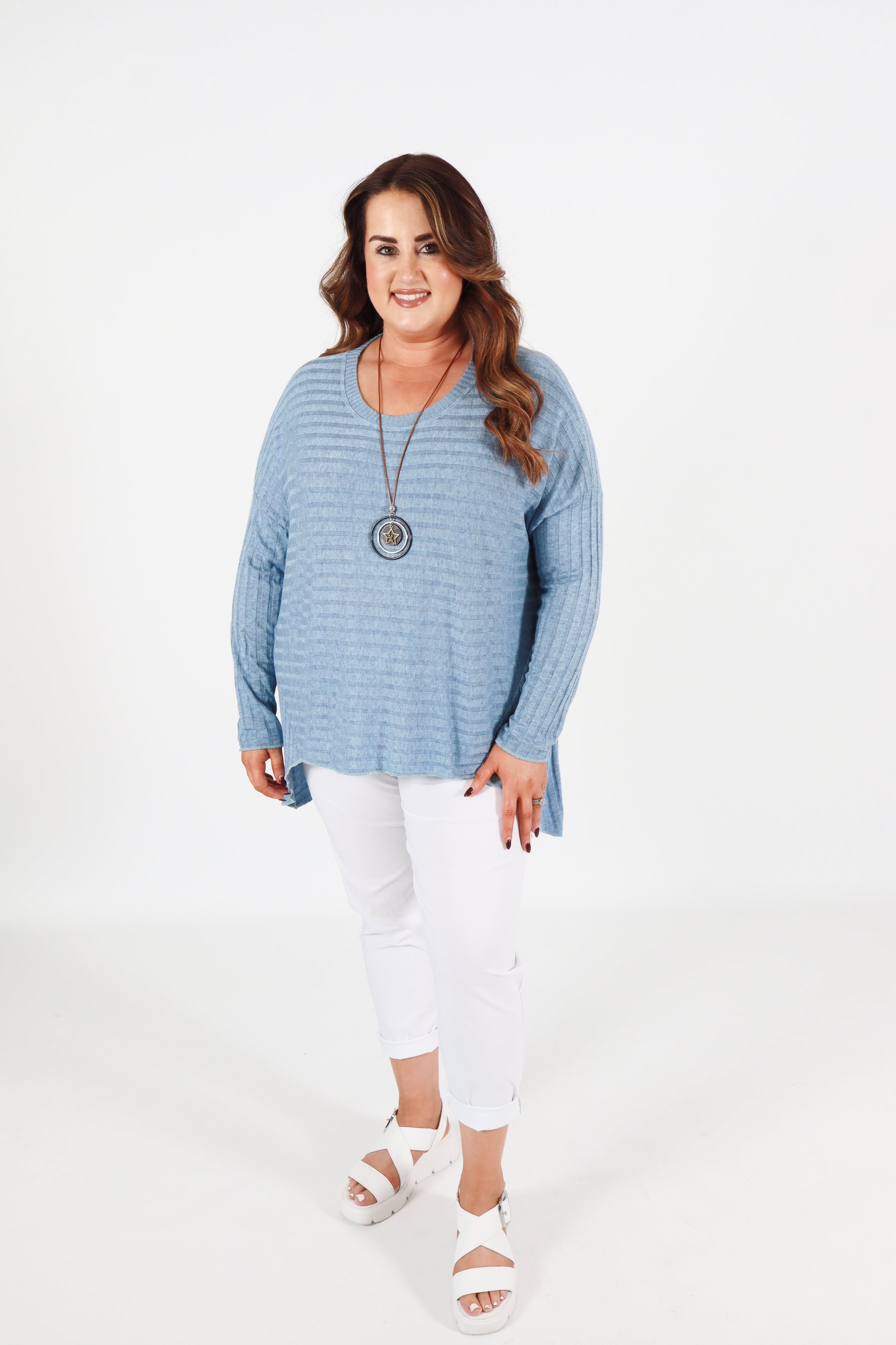 Sasha Knit Jumper in Blue