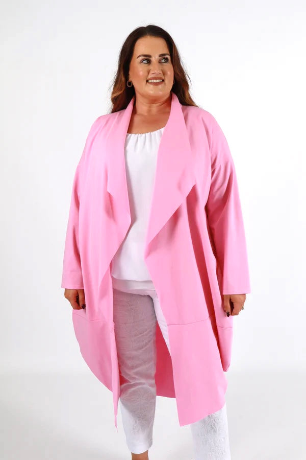 Alanna Oversized Jacket in Baby Pink