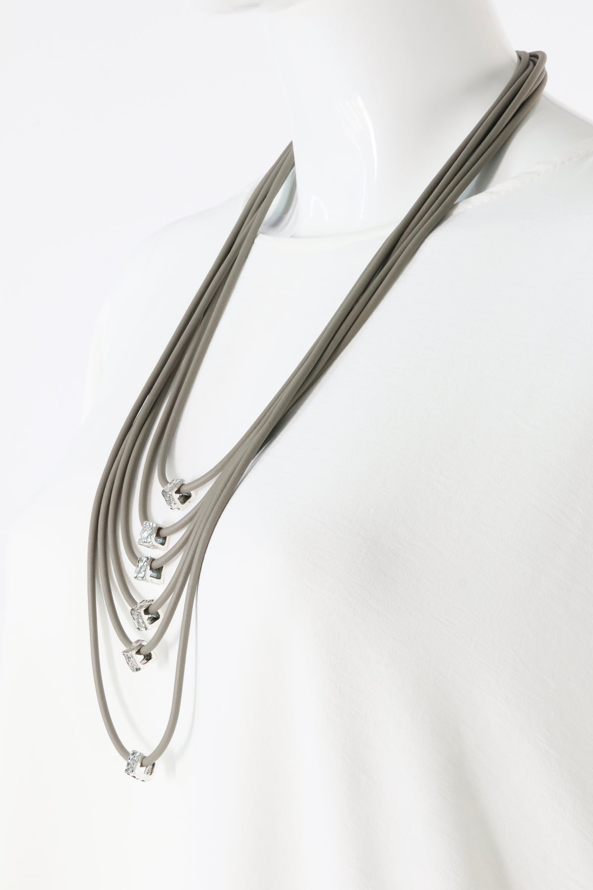 Rosalie Necklace in Grey