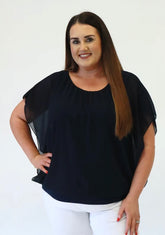 Magic Blouse in Navy -Size 2