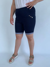 Suzi Striped Shorts in Navy