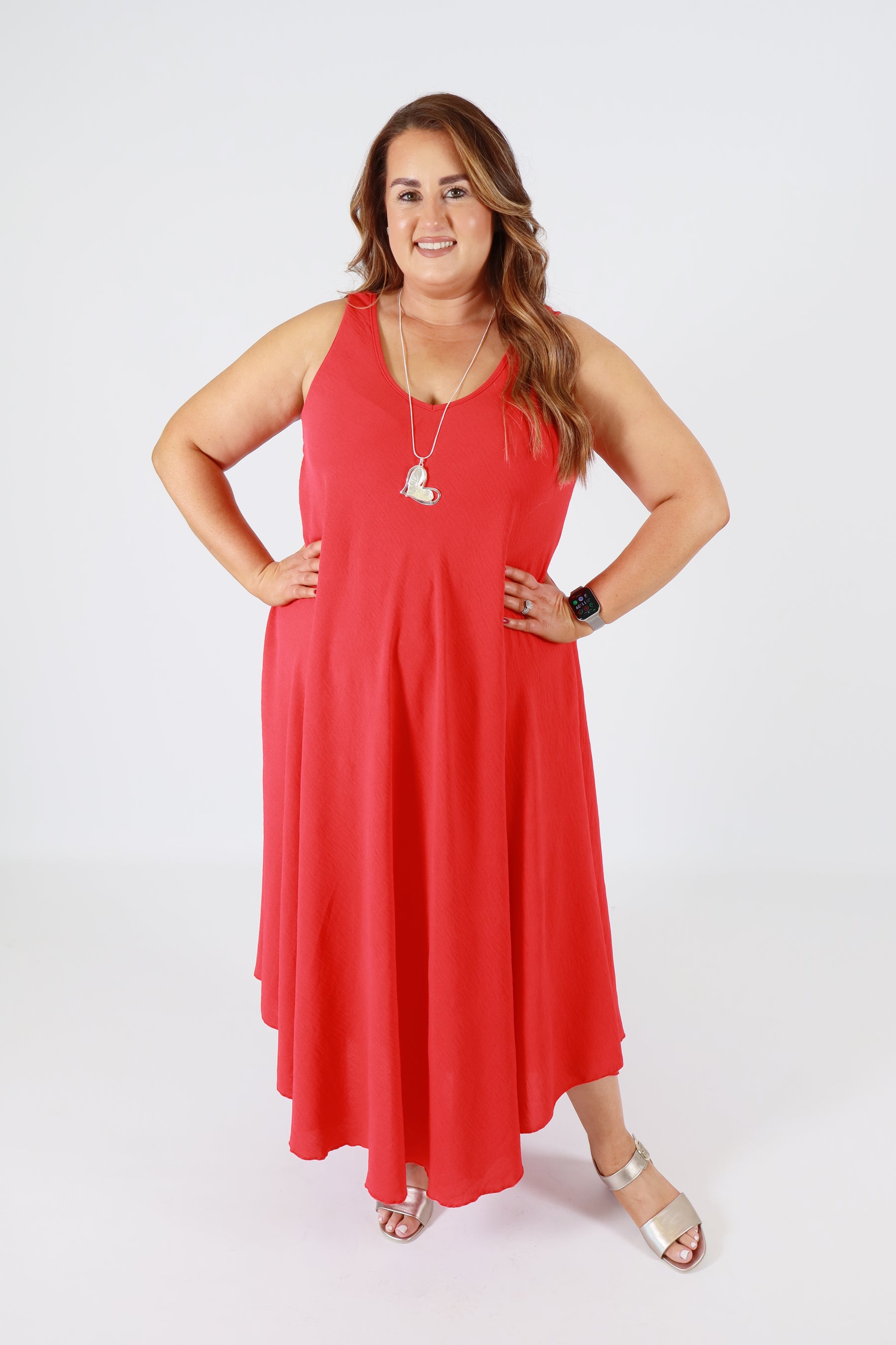 Aimee Dress in Red
