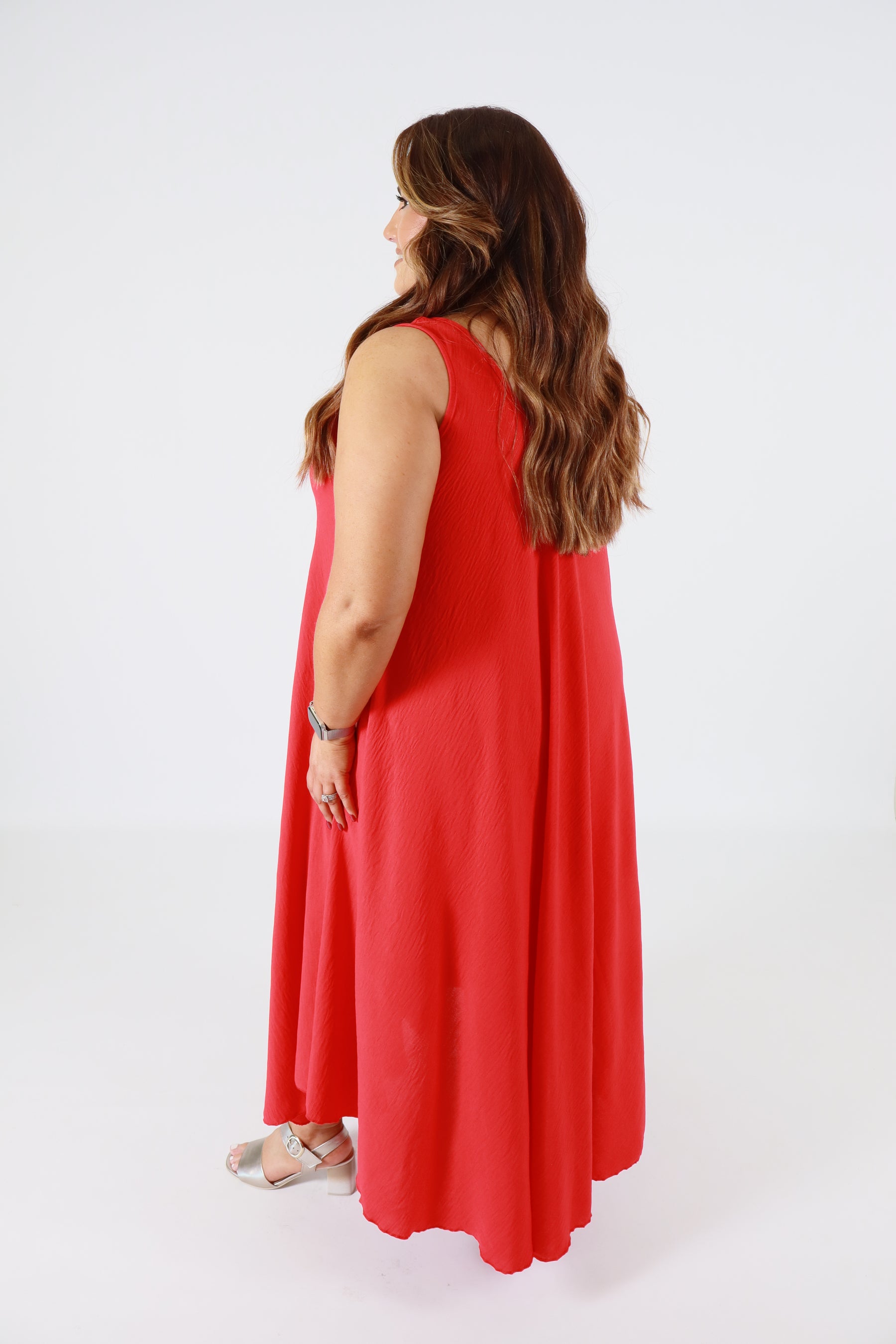 Aimee Dress in Red