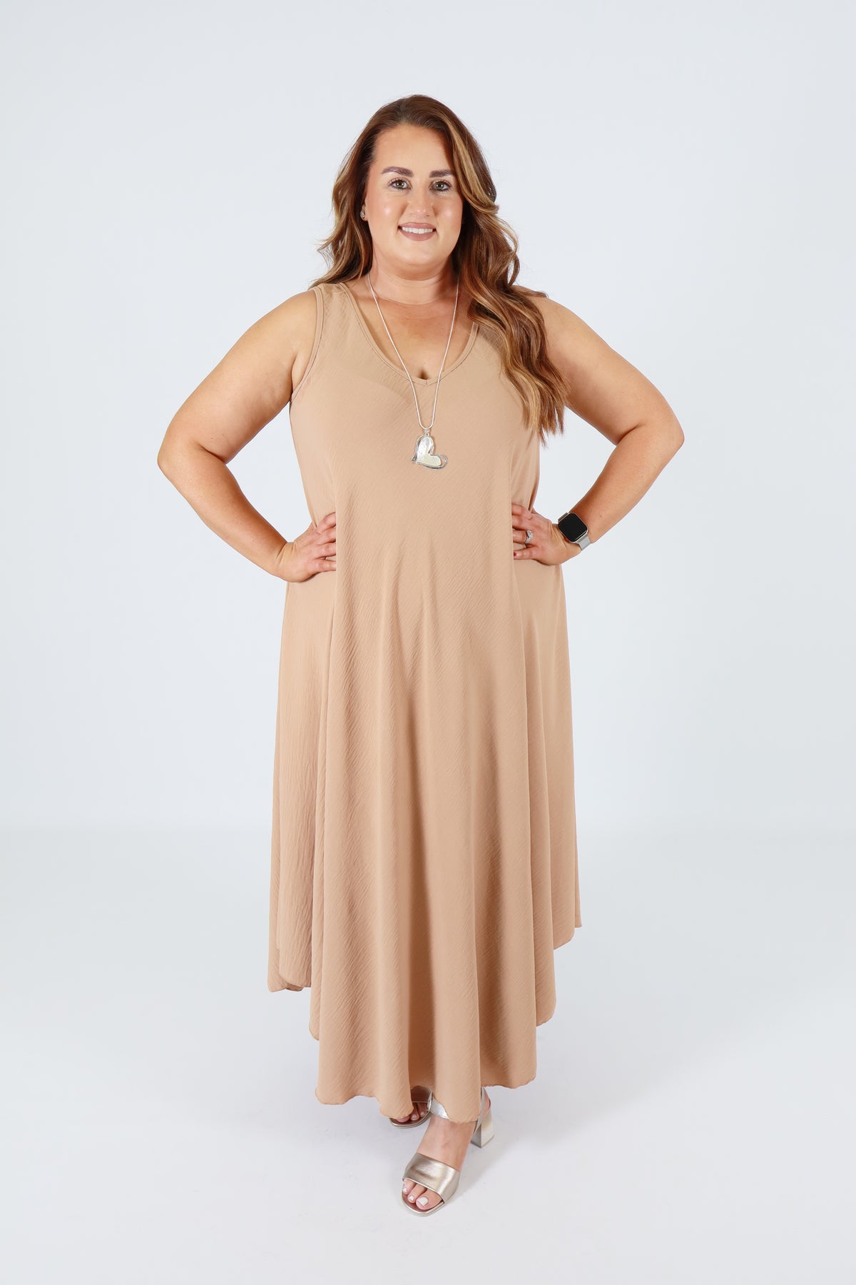 Aimee Dress in Beige