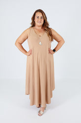 Aimee Dress in Beige
