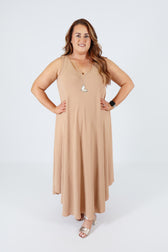 Aimee Dress in Beige
