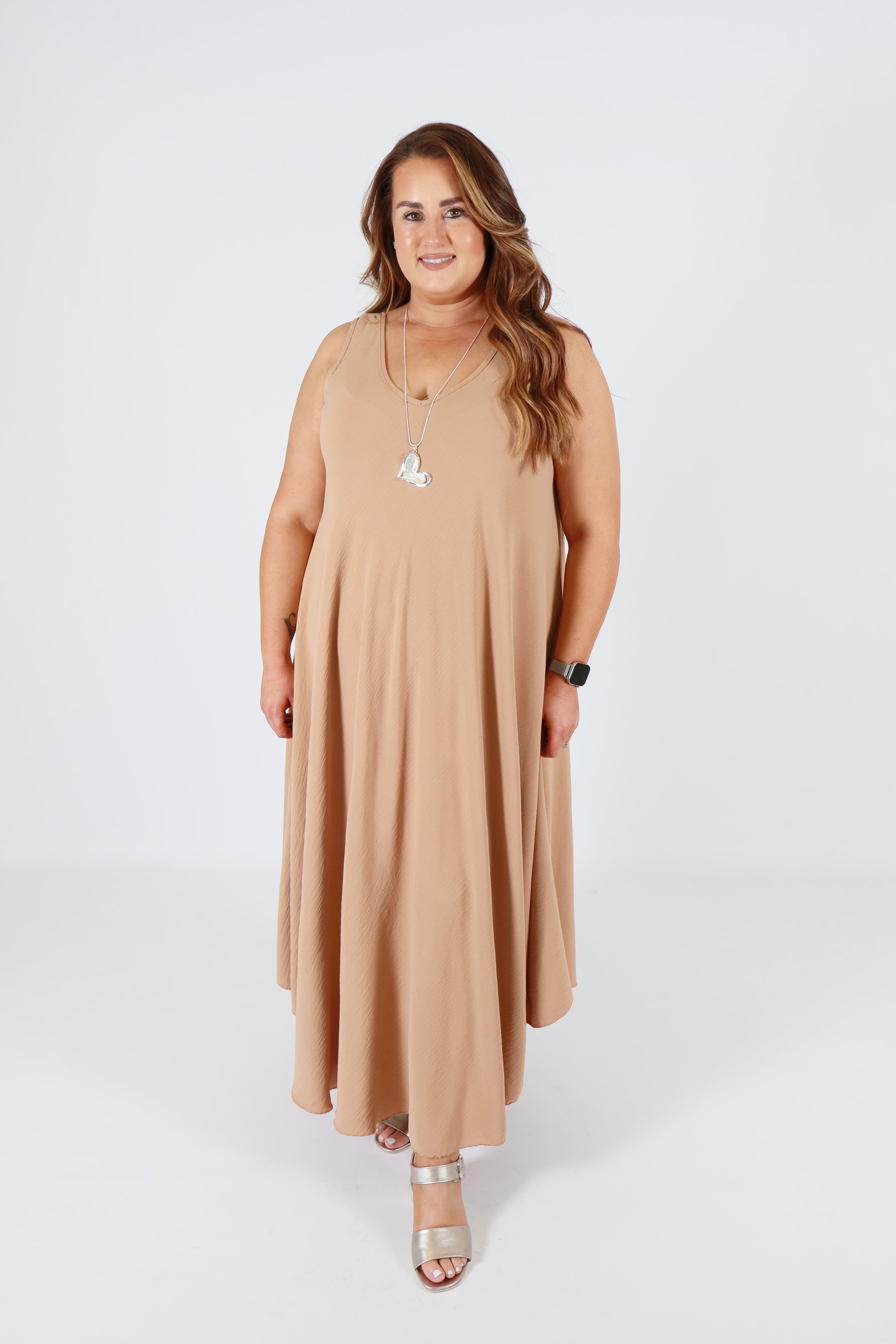 Aimee Dress in Beige