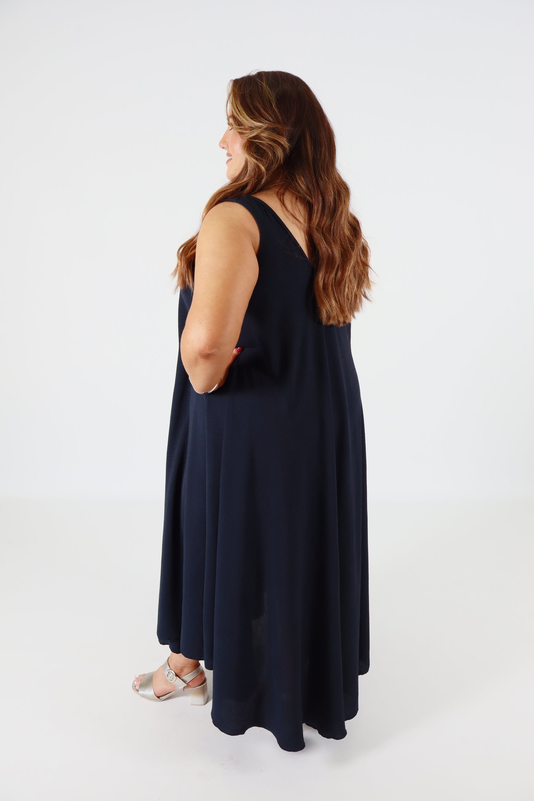 Aimee Dress in Navy