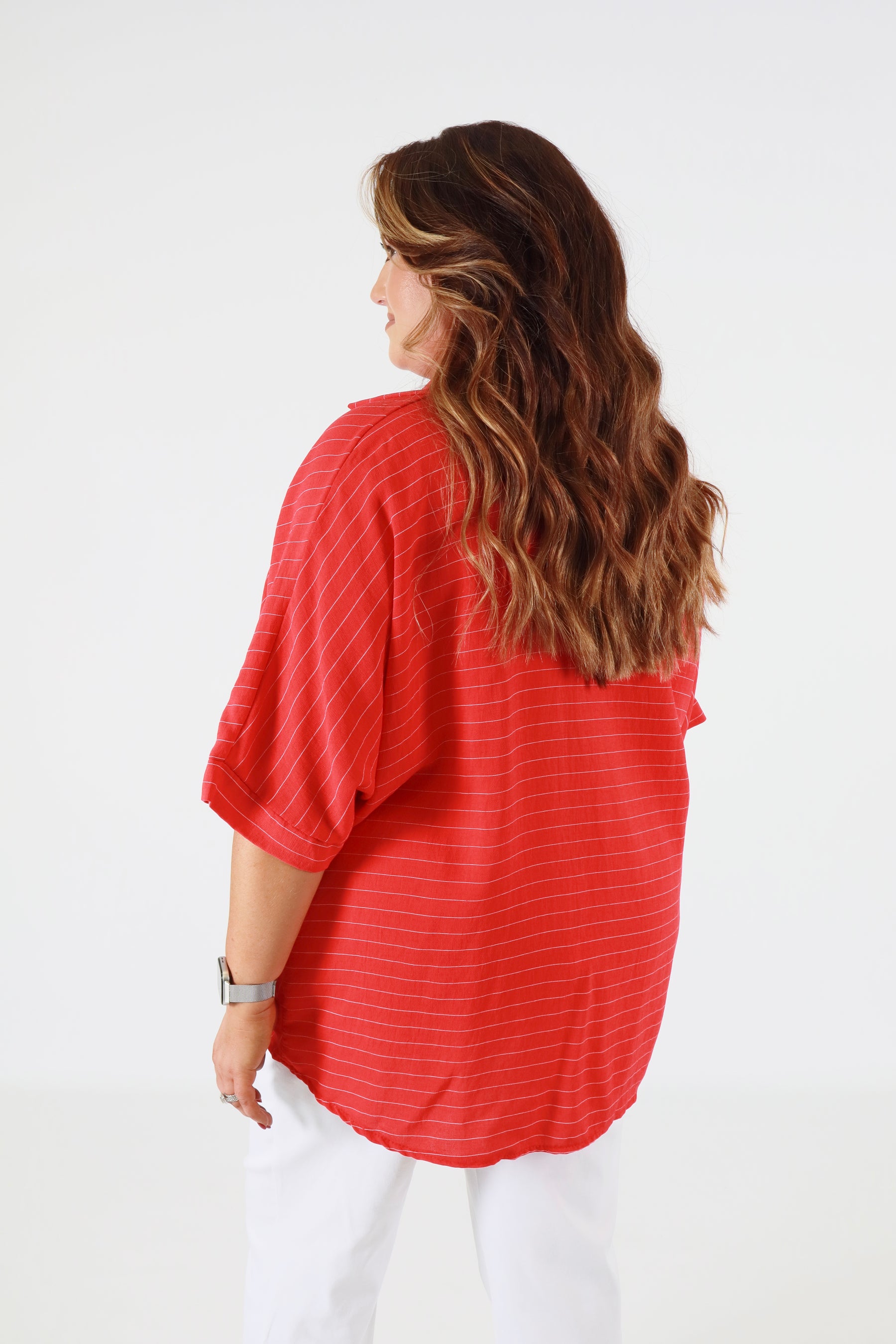 Harper Blouse in Red