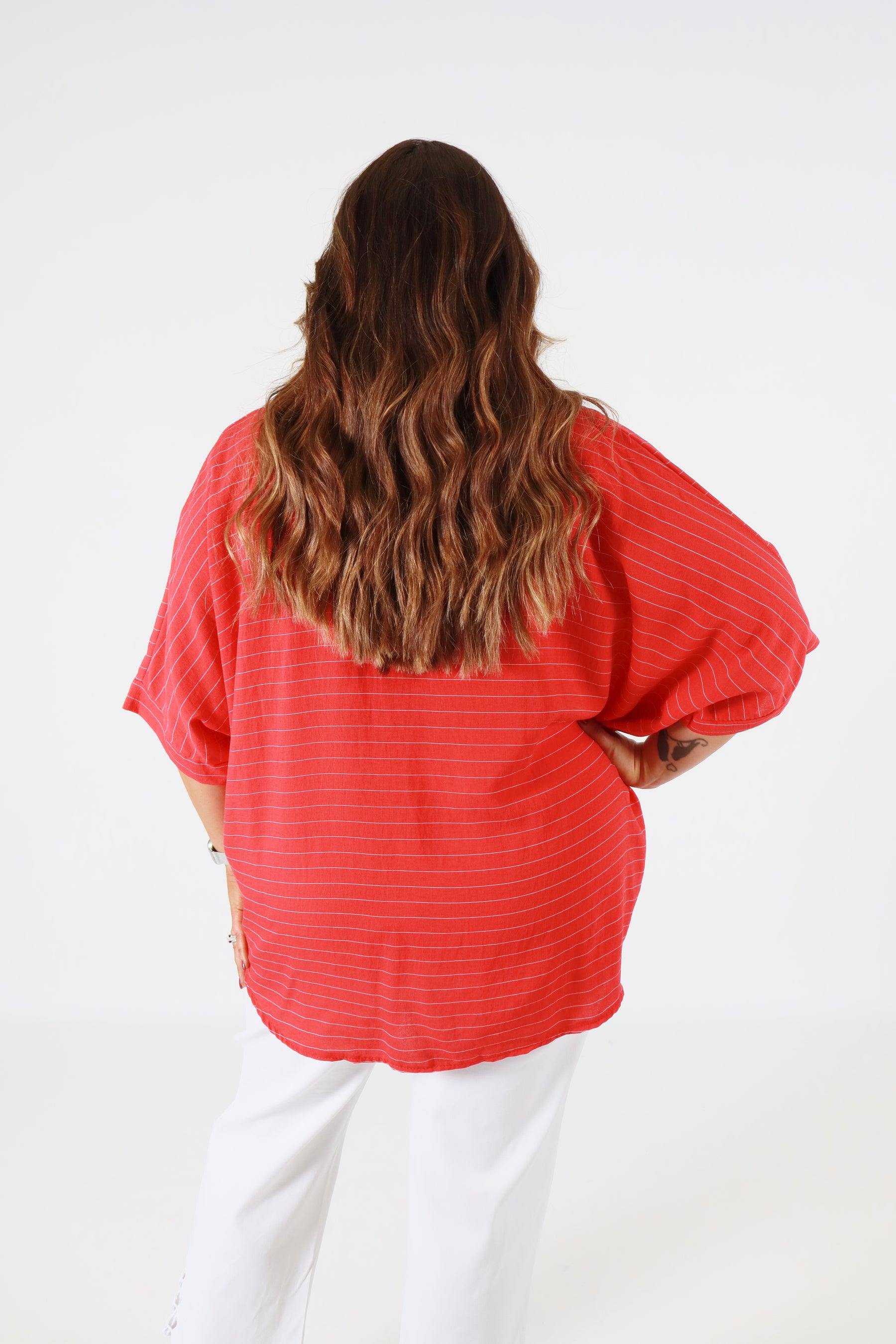 Harper Blouse in Red