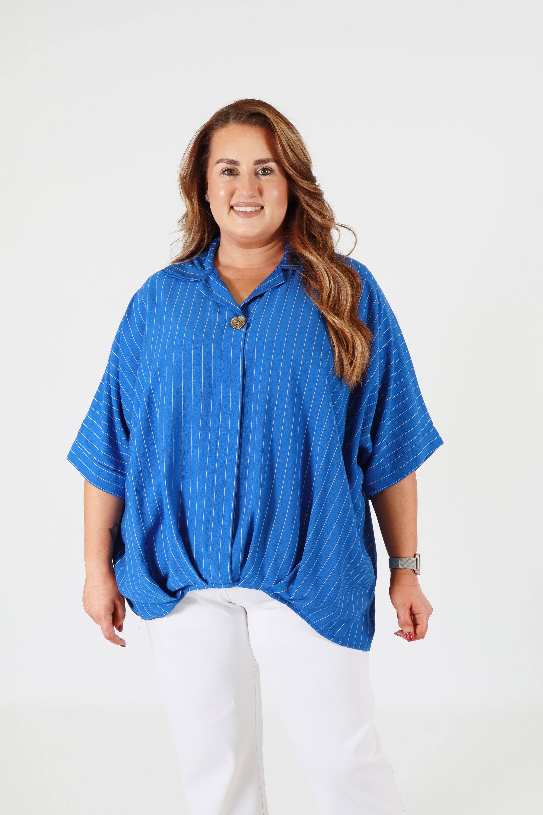 Harper Blouse in Blue