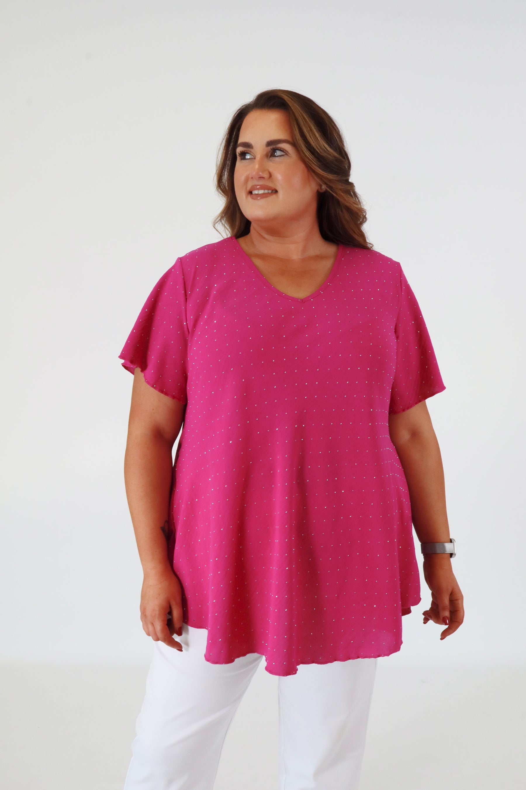 Nadia Blouse in Magenta