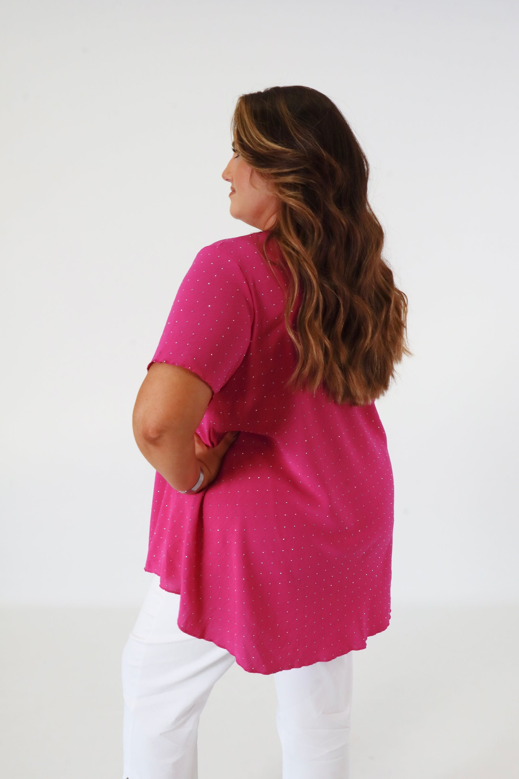 Nadia Blouse in Magenta