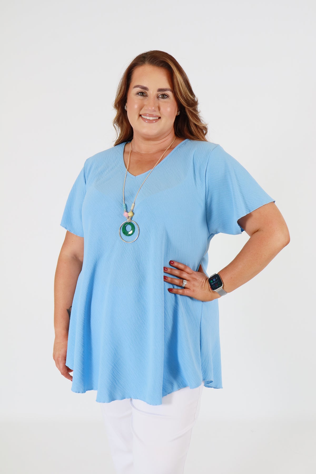 Nina Blouse in Light Blue