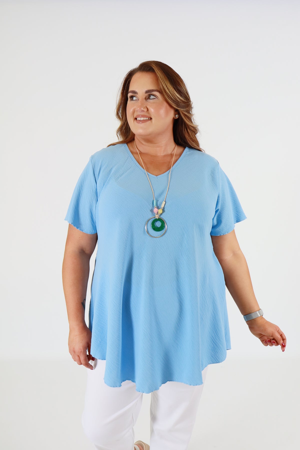 Nina Blouse in Light Blue