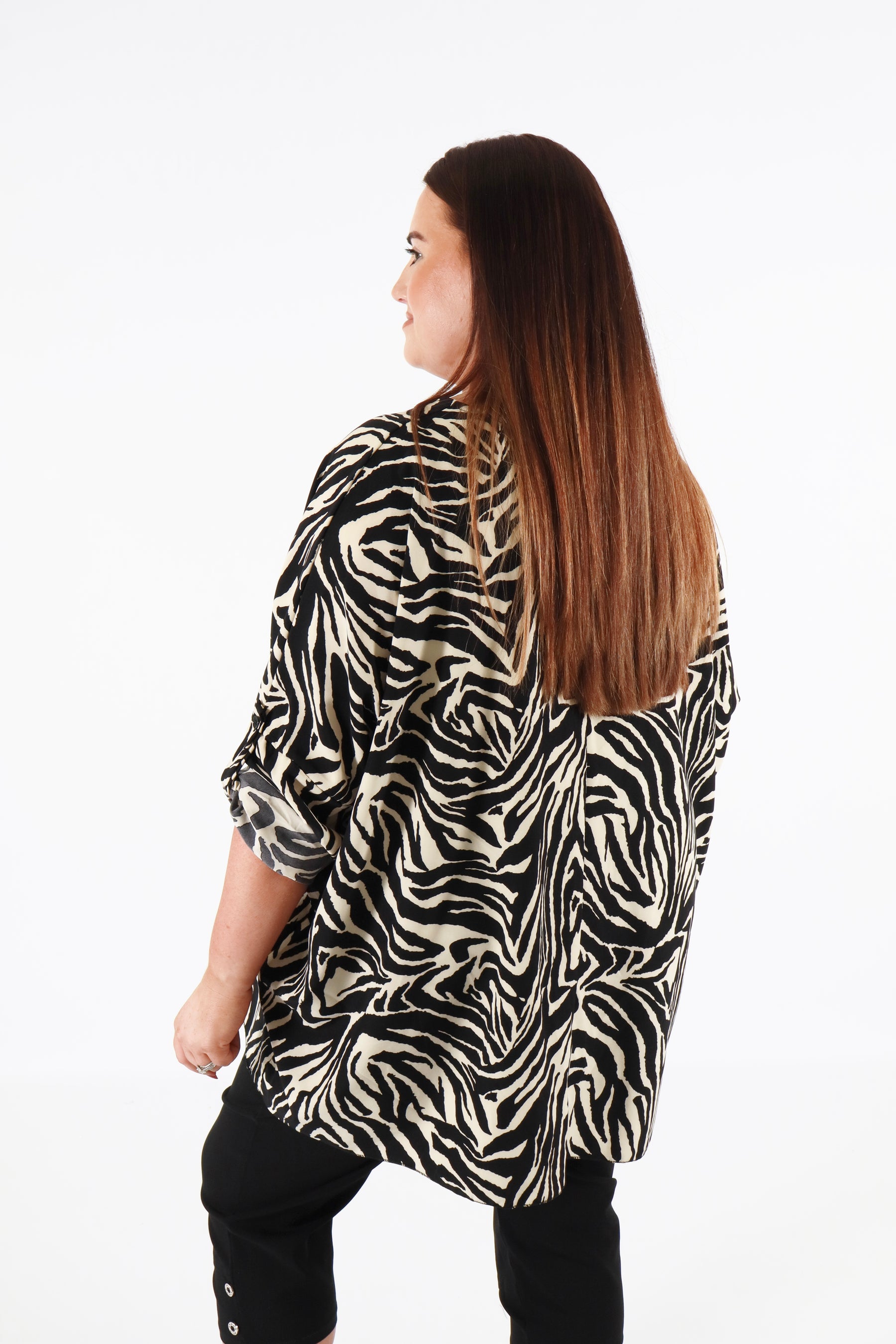 Emma Blouse in Zebra Print