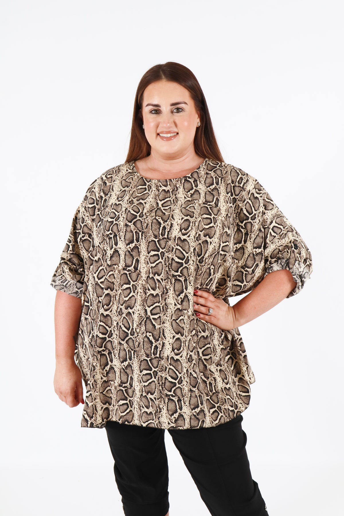 Emma Blouse in Snake Print