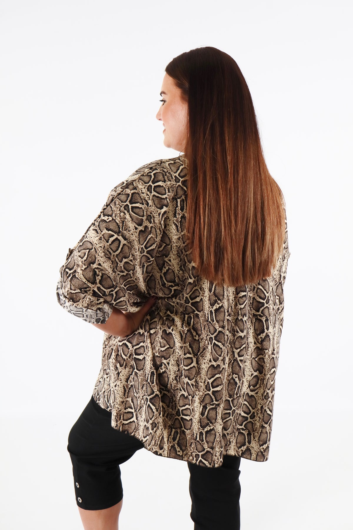 Emma Blouse in Snake Print