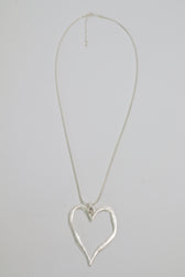 Lyla Heart Necklace in Silver