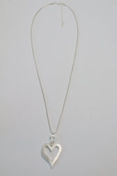 June Heart Necklace in Silver