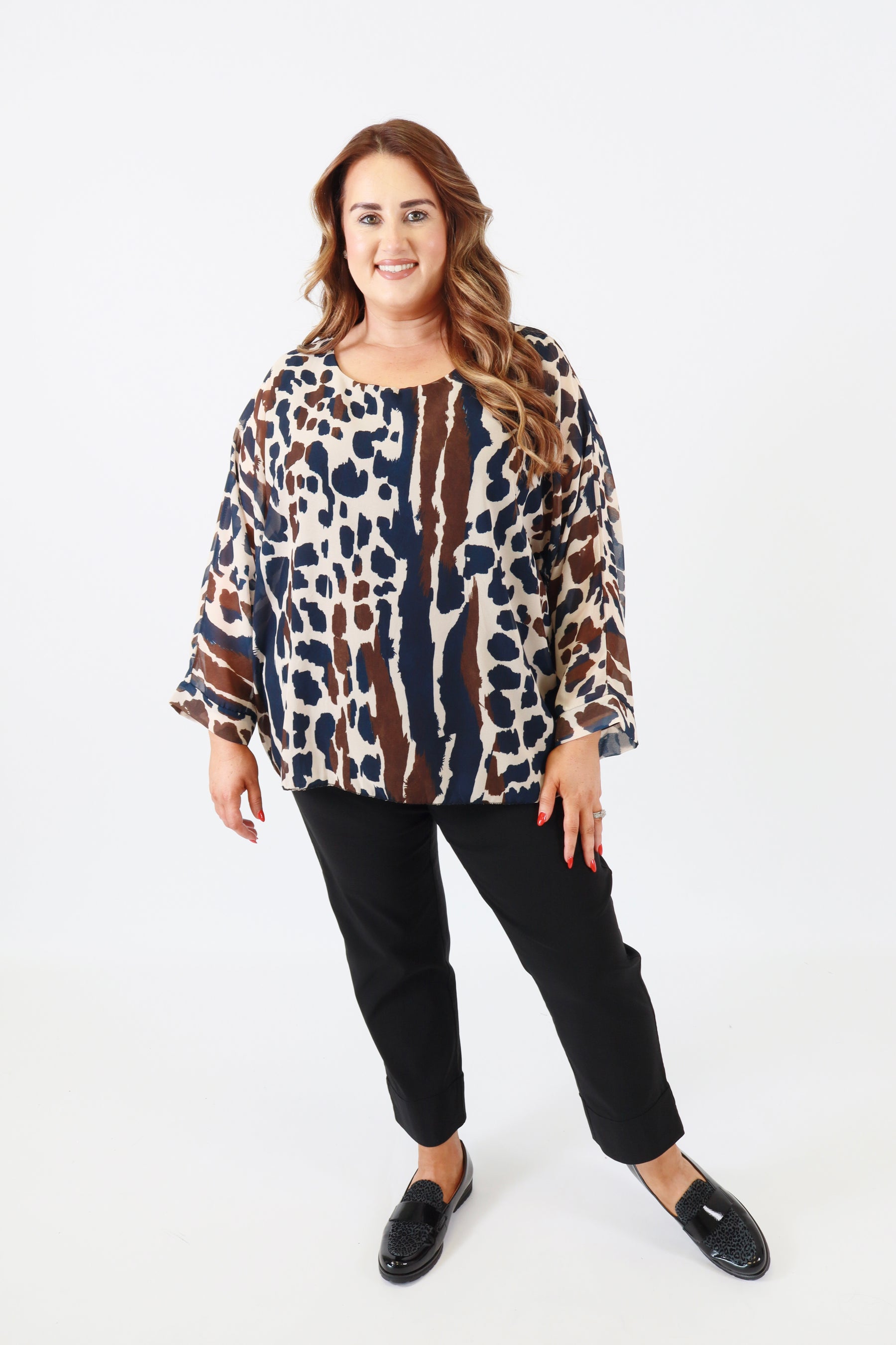 Vanessa Blouse in Navy