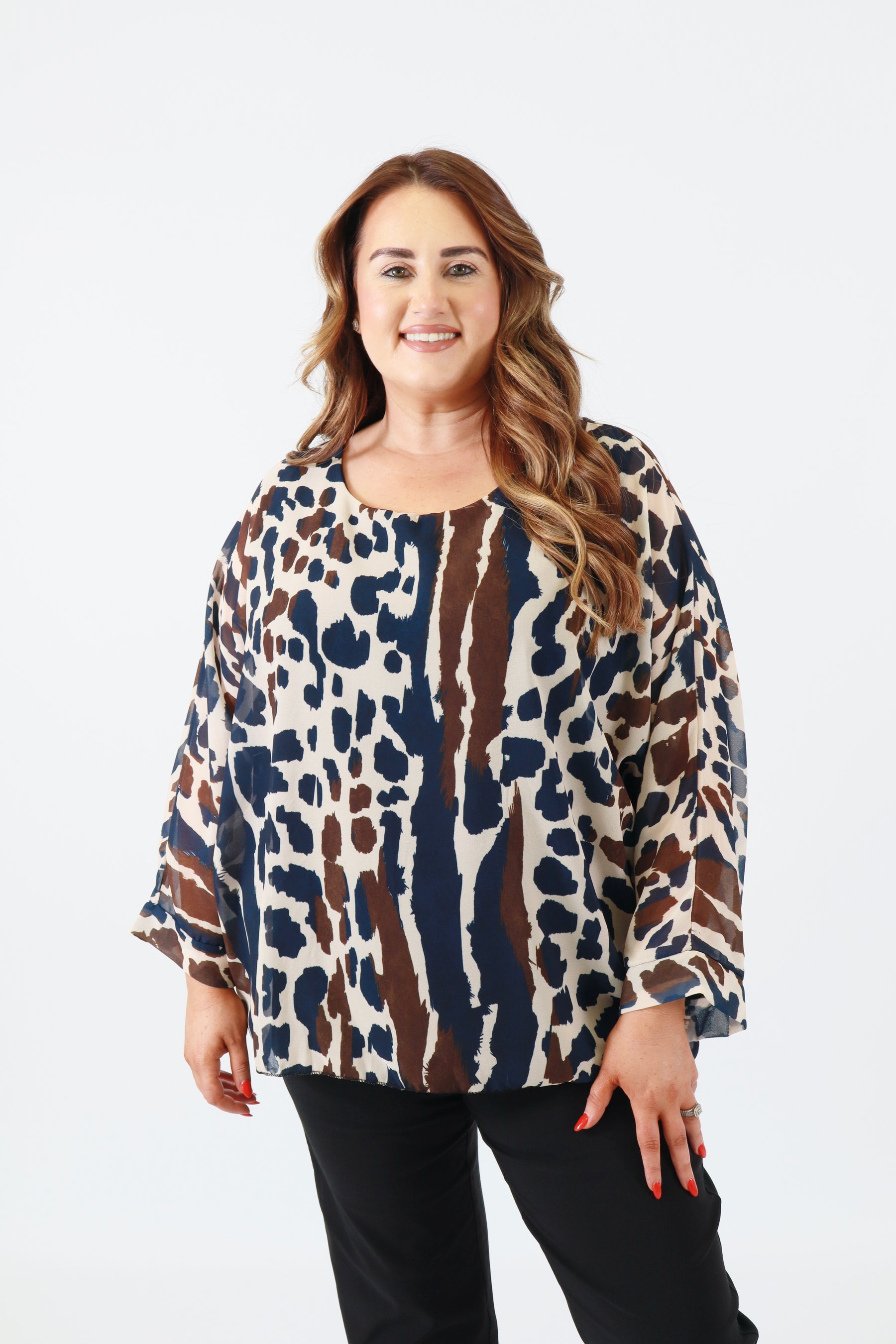 Vanessa Blouse in Navy