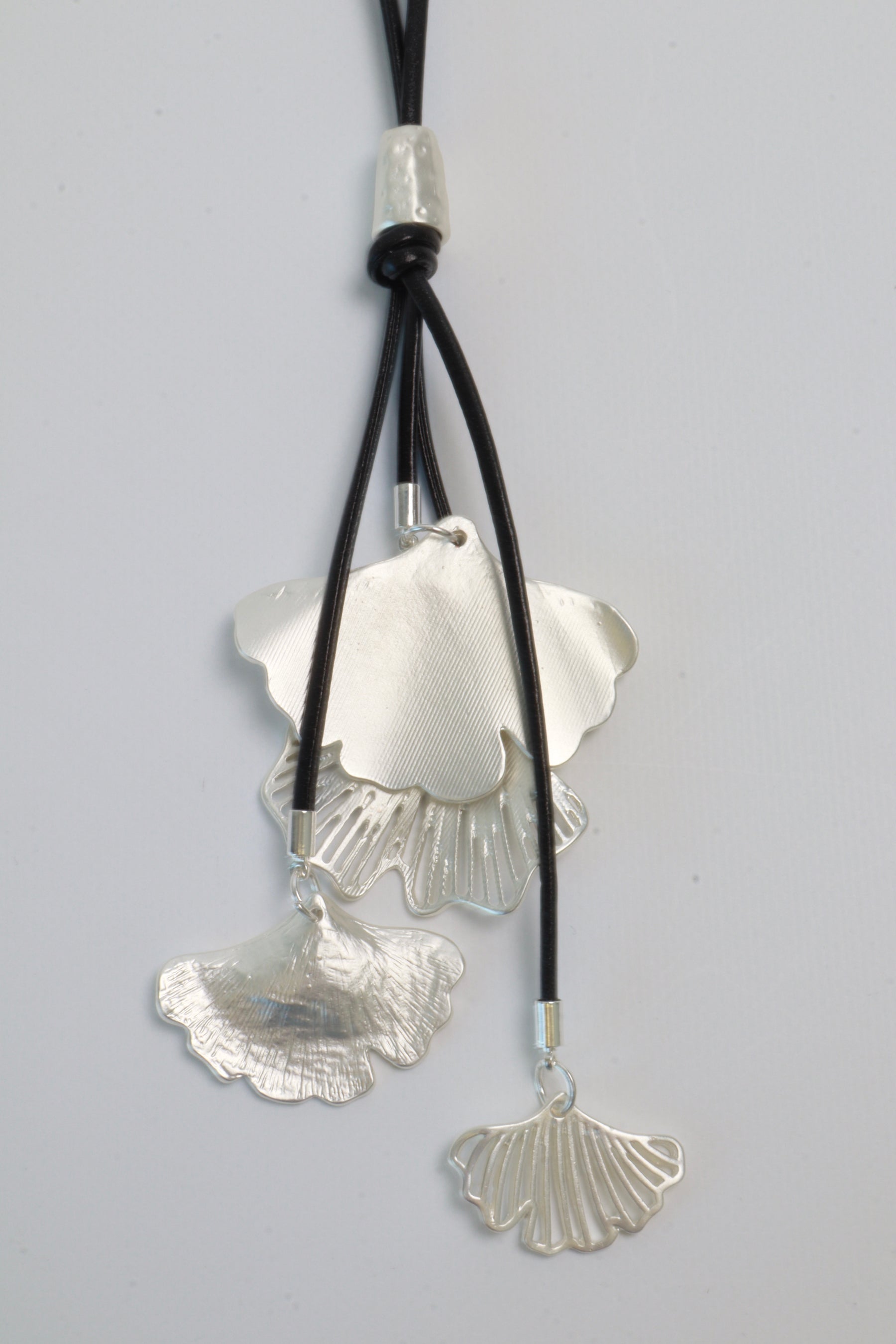 Blossom Necklace in Black and Silver