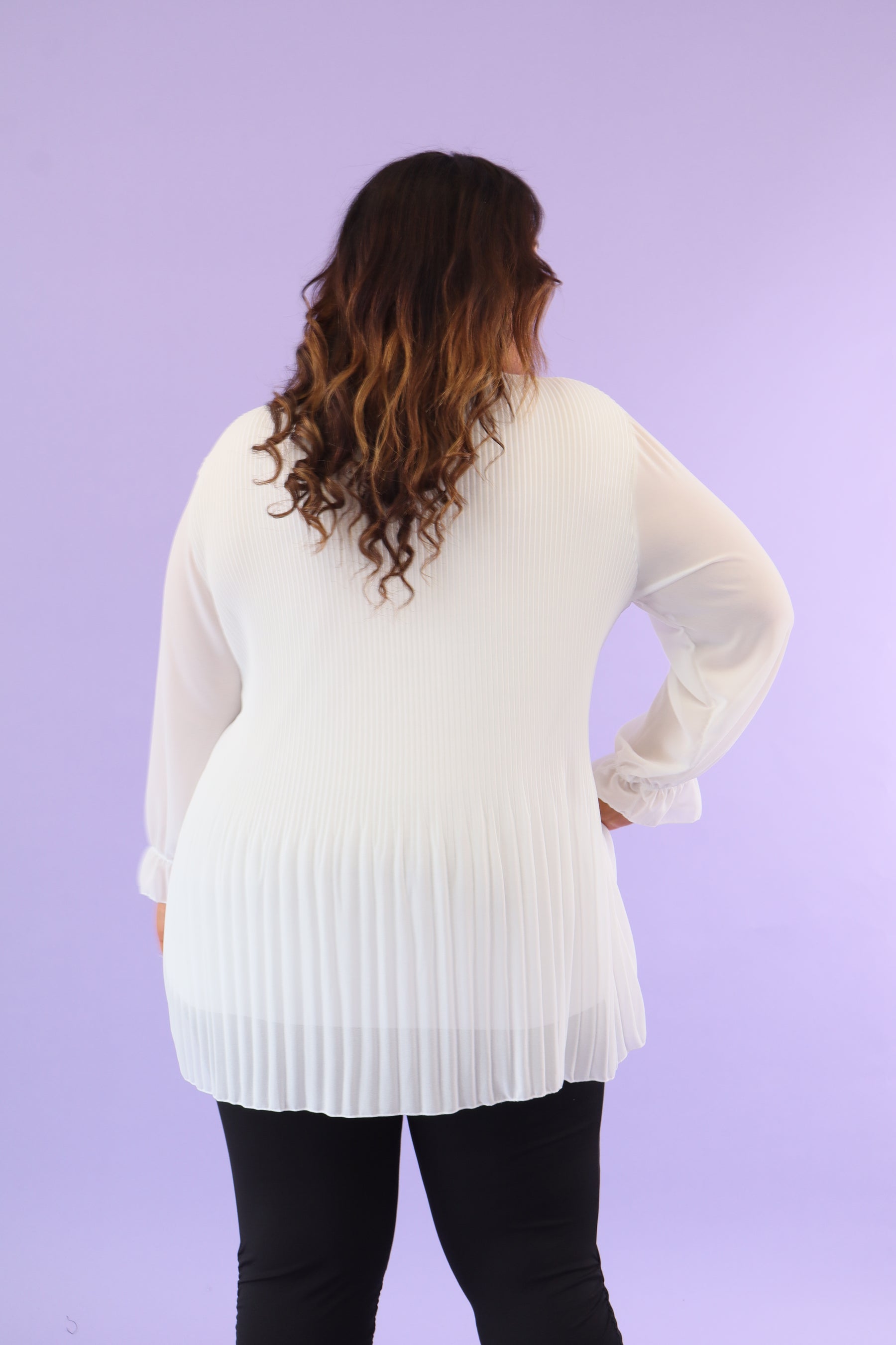 Maizie Pleated Blouse in White