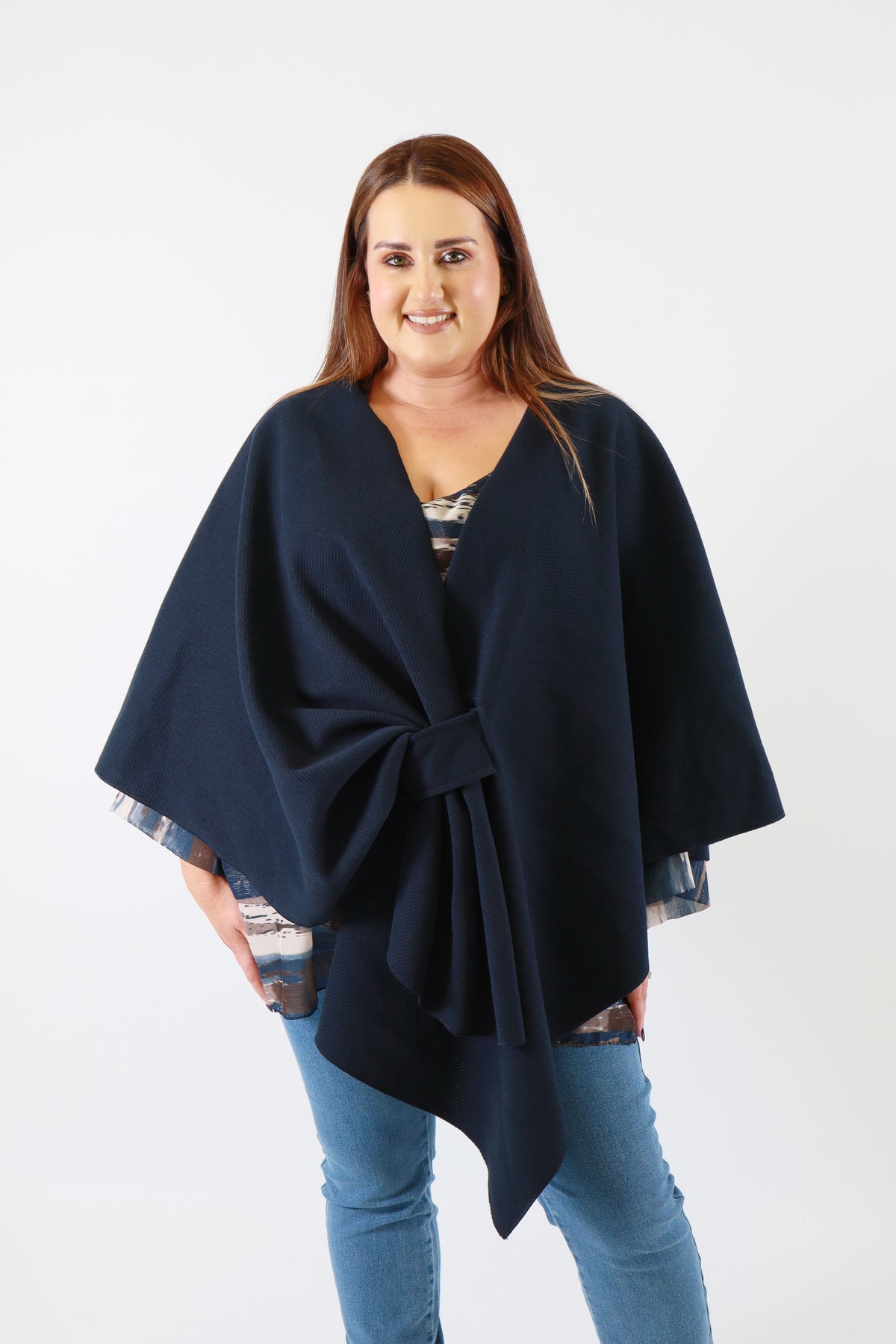 Ally Cape in Navy
